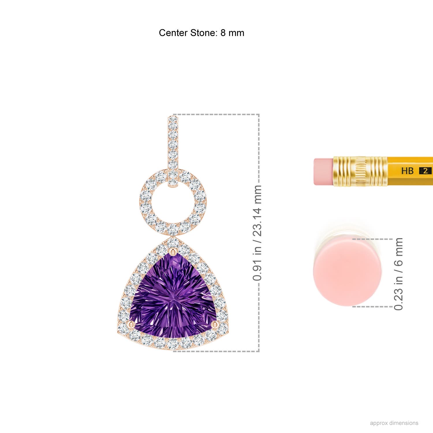 AAAA - Amethyst / 1.46 CT / 14 KT Rose Gold