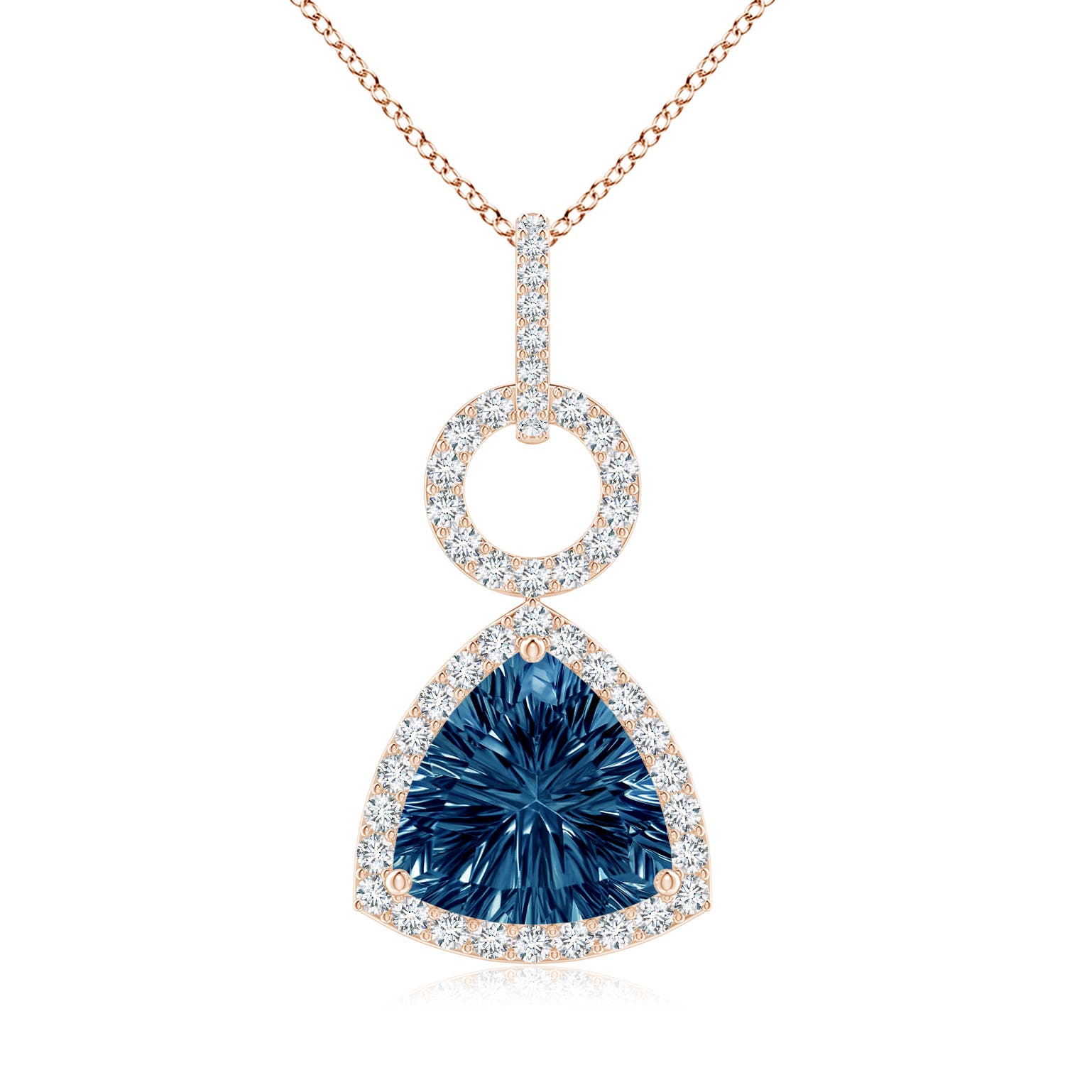 AAAA - London Blue Topaz / 3.46 CT / 14 KT Rose Gold