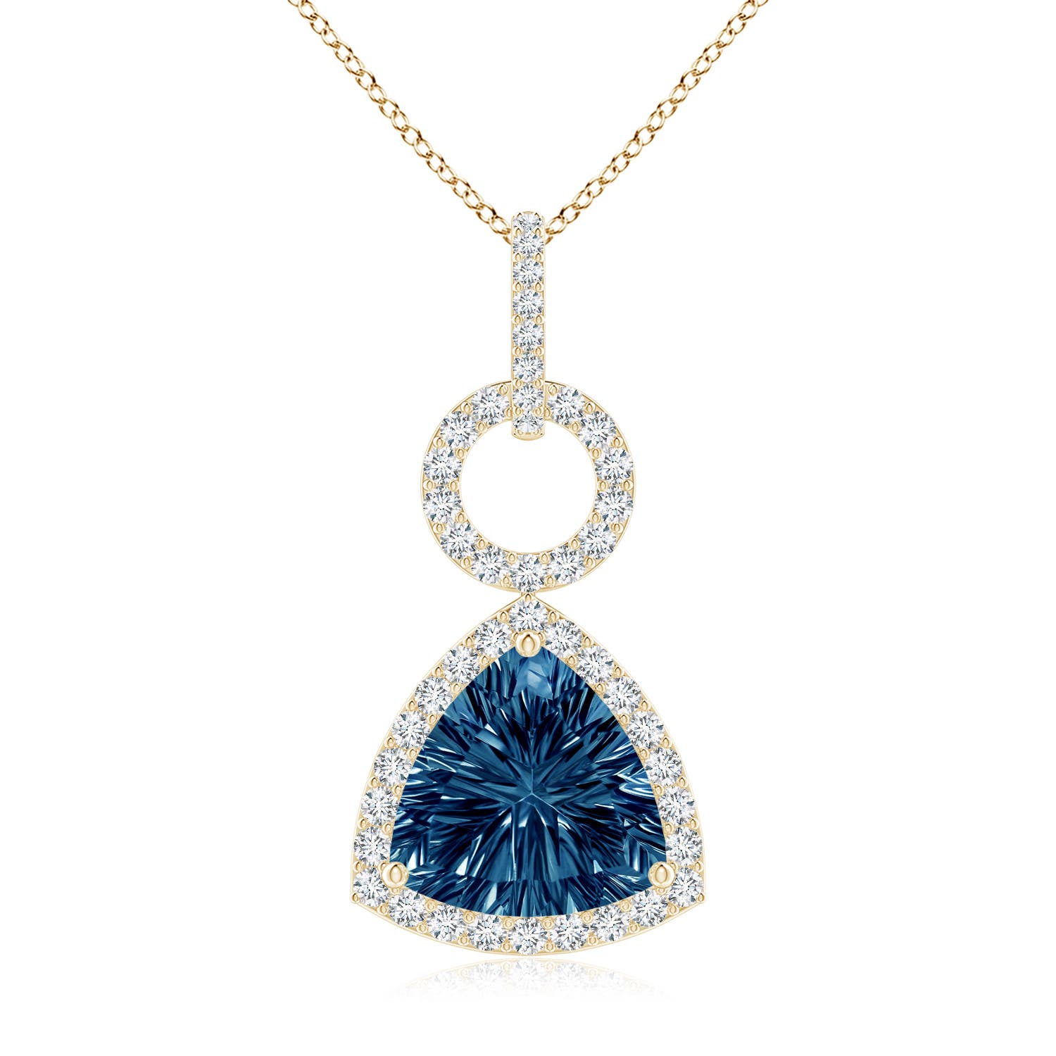 AAAA - London Blue Topaz / 3.46 CT / 14 KT Yellow Gold