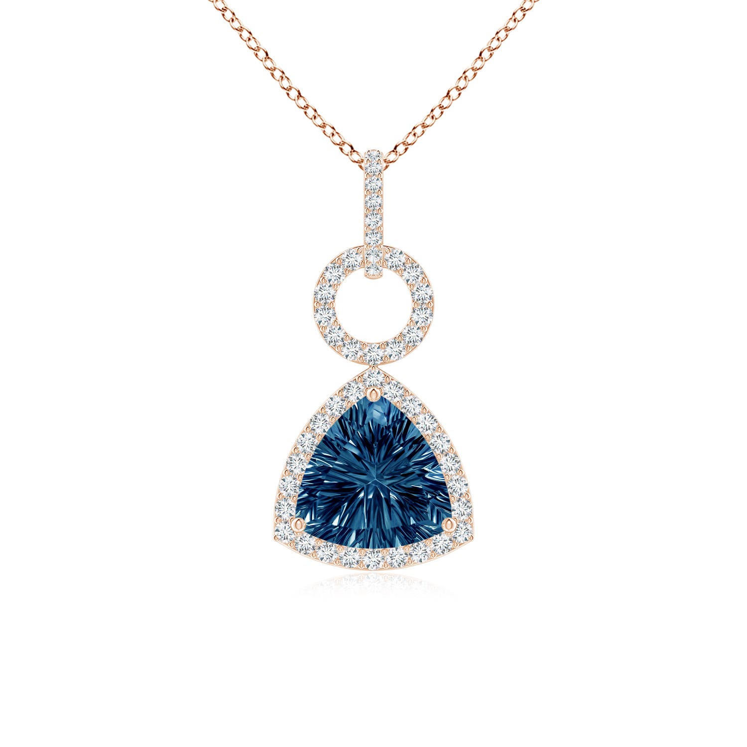 AAAA - London Blue Topaz / 1.66 CT / 14 KT Rose Gold