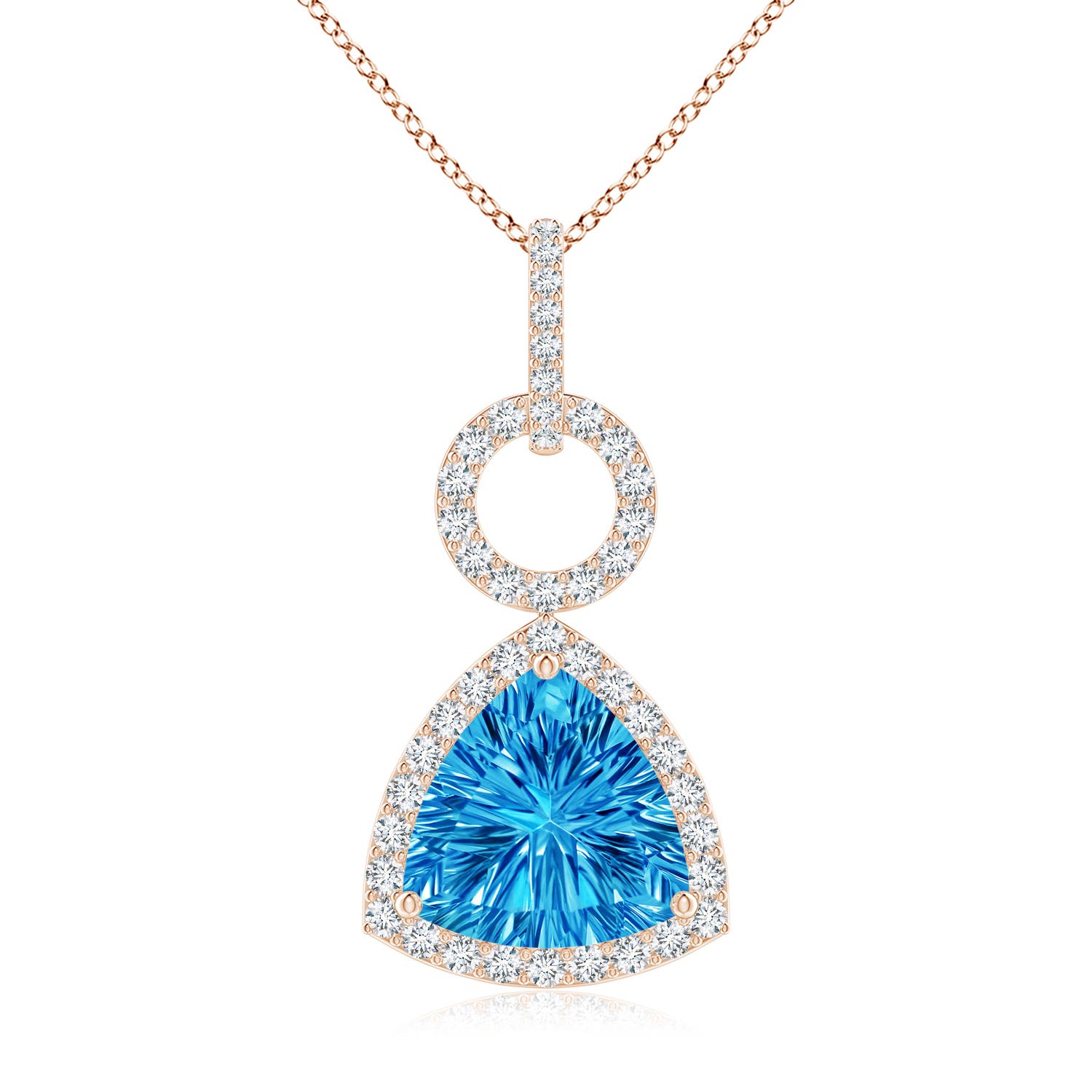 AAAA - Swiss Blue Topaz / 3.46 CT / 14 KT Rose Gold