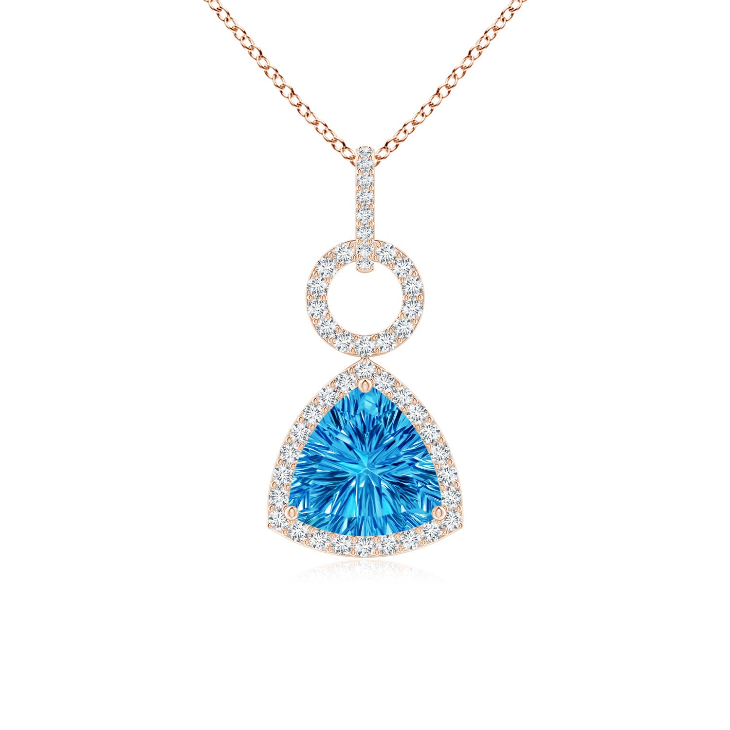 AAAA - Swiss Blue Topaz / 1.66 CT / 14 KT Rose Gold