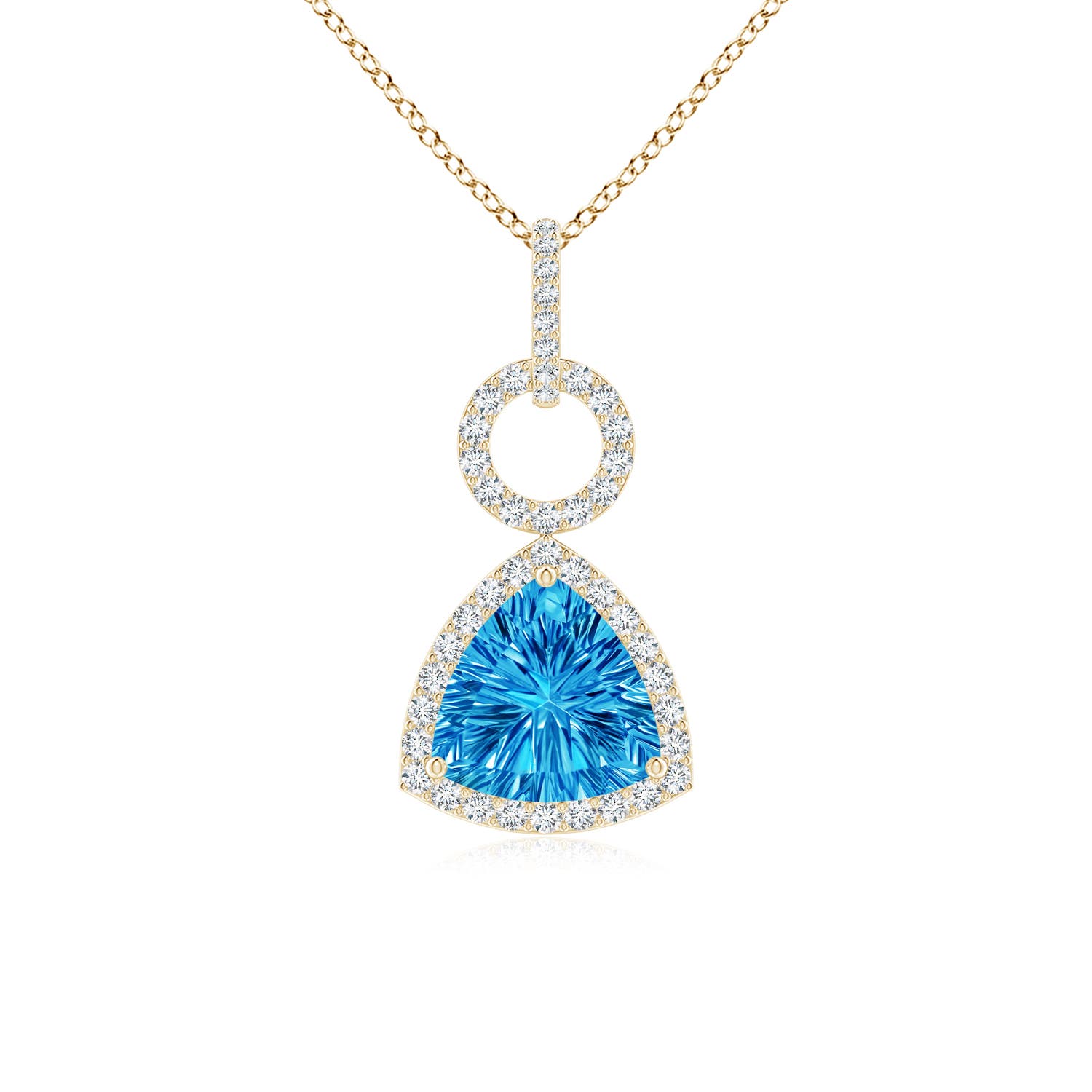 AAAA - Swiss Blue Topaz / 1.66 CT / 14 KT Yellow Gold