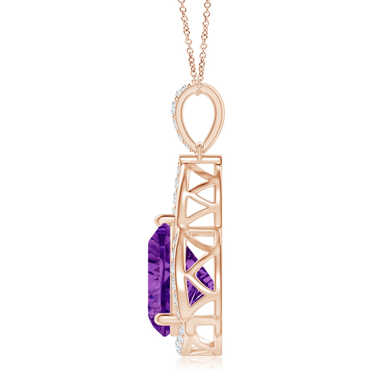 AAAA - Amethyst / 2.74 CT / 14 KT Rose Gold