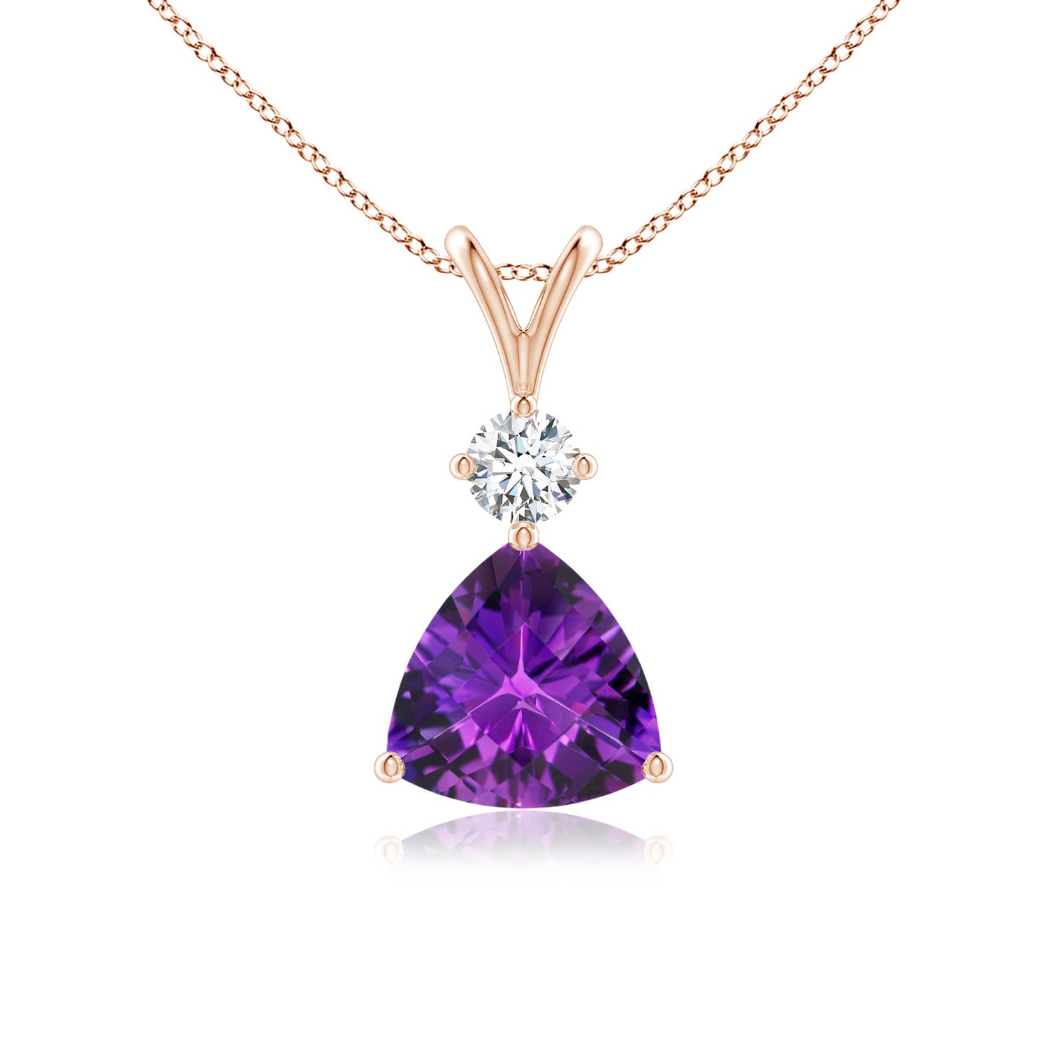 AAAA - Amethyst / 1.35 CT / 14 KT Rose Gold