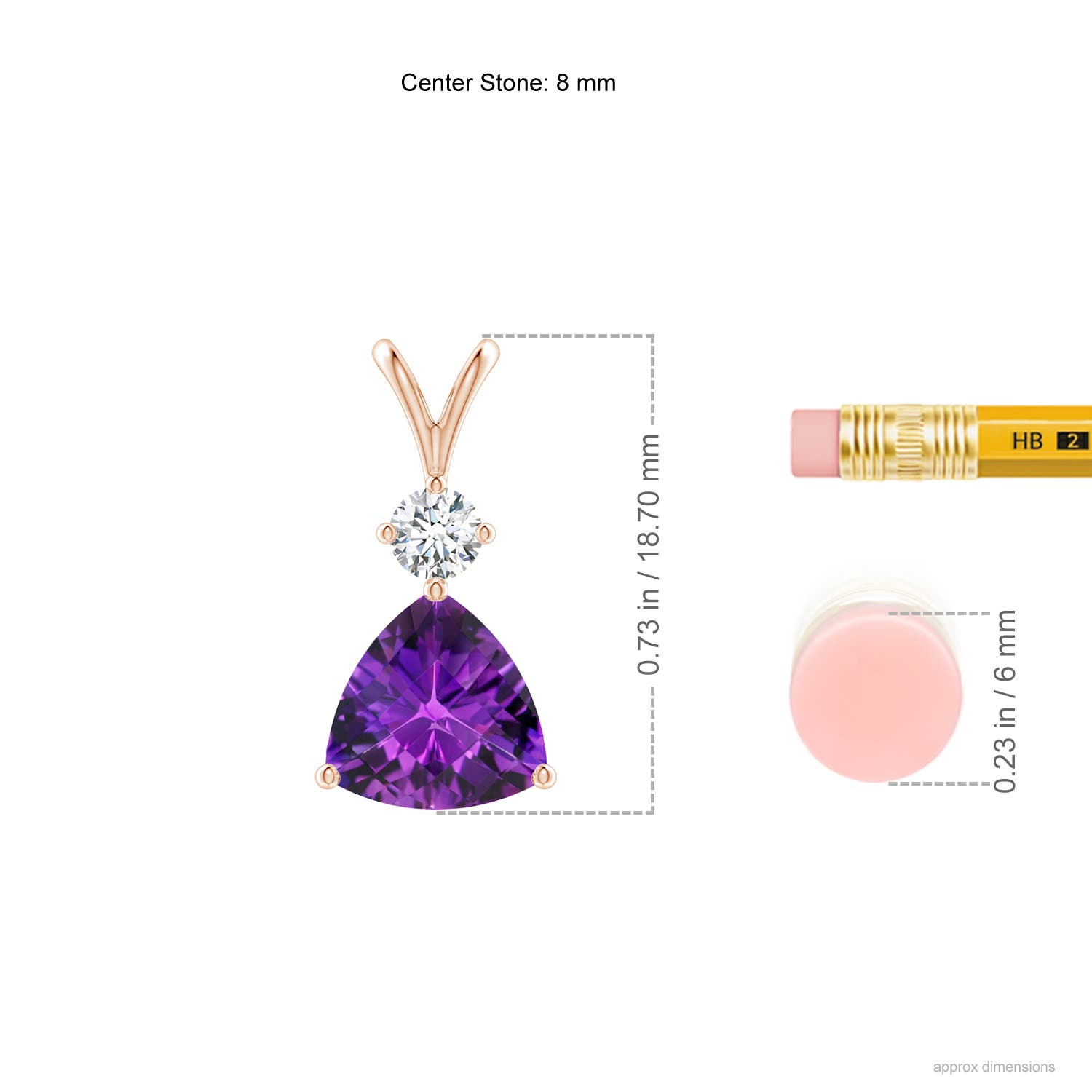 AAAA - Amethyst / 1.35 CT / 14 KT Rose Gold