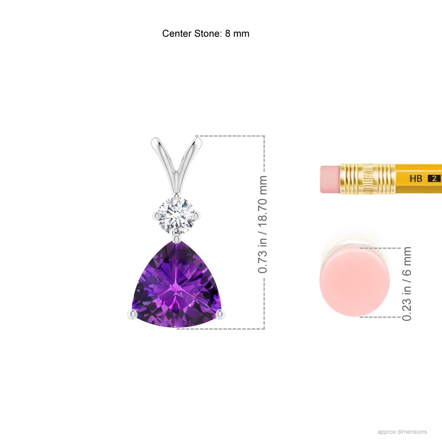 AAAA - Amethyst / 1.35 CT / 14 KT White Gold