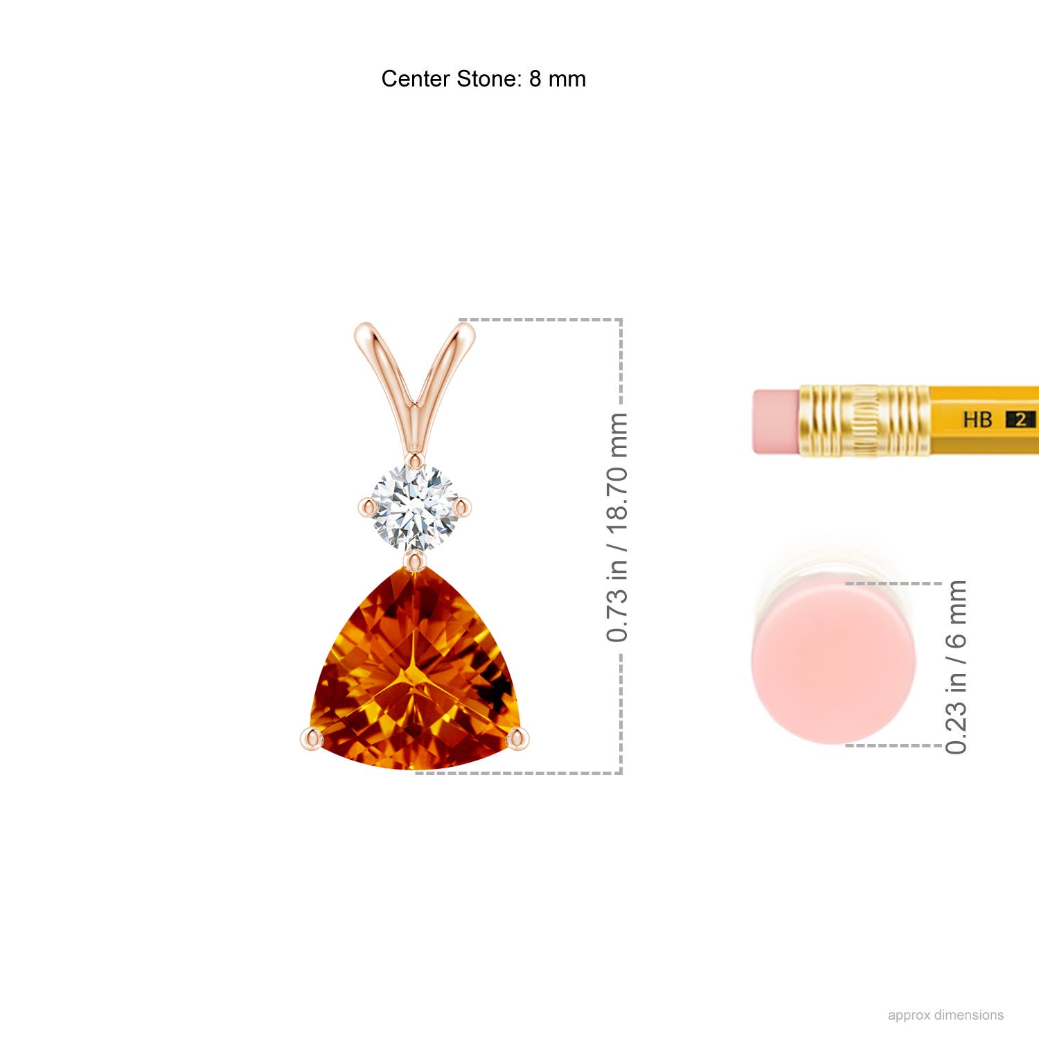 AAAA - Citrine / 1.35 CT / 14 KT Rose Gold