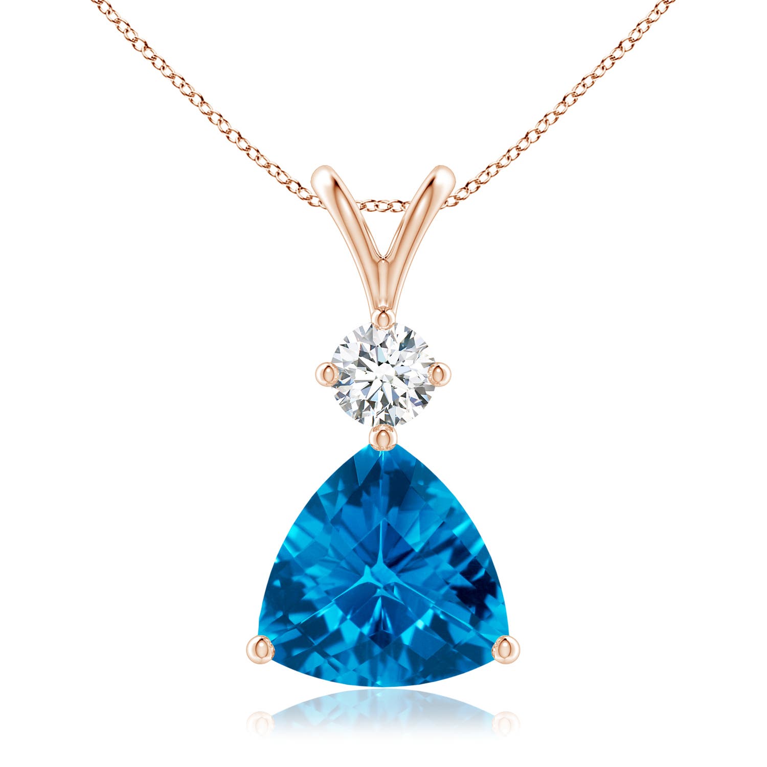 AAAA - Swiss Blue Topaz / 3.18 CT / 14 KT Rose Gold