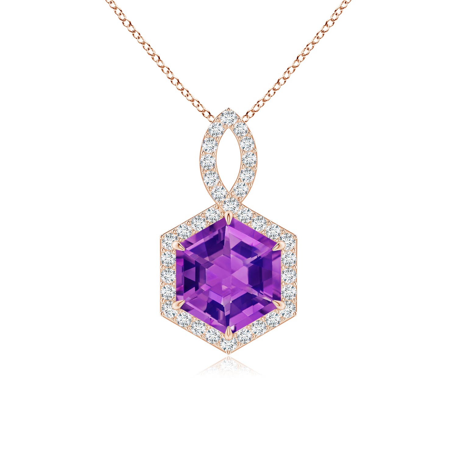 AAAA - Amethyst / 1.68 CT / 14 KT Rose Gold