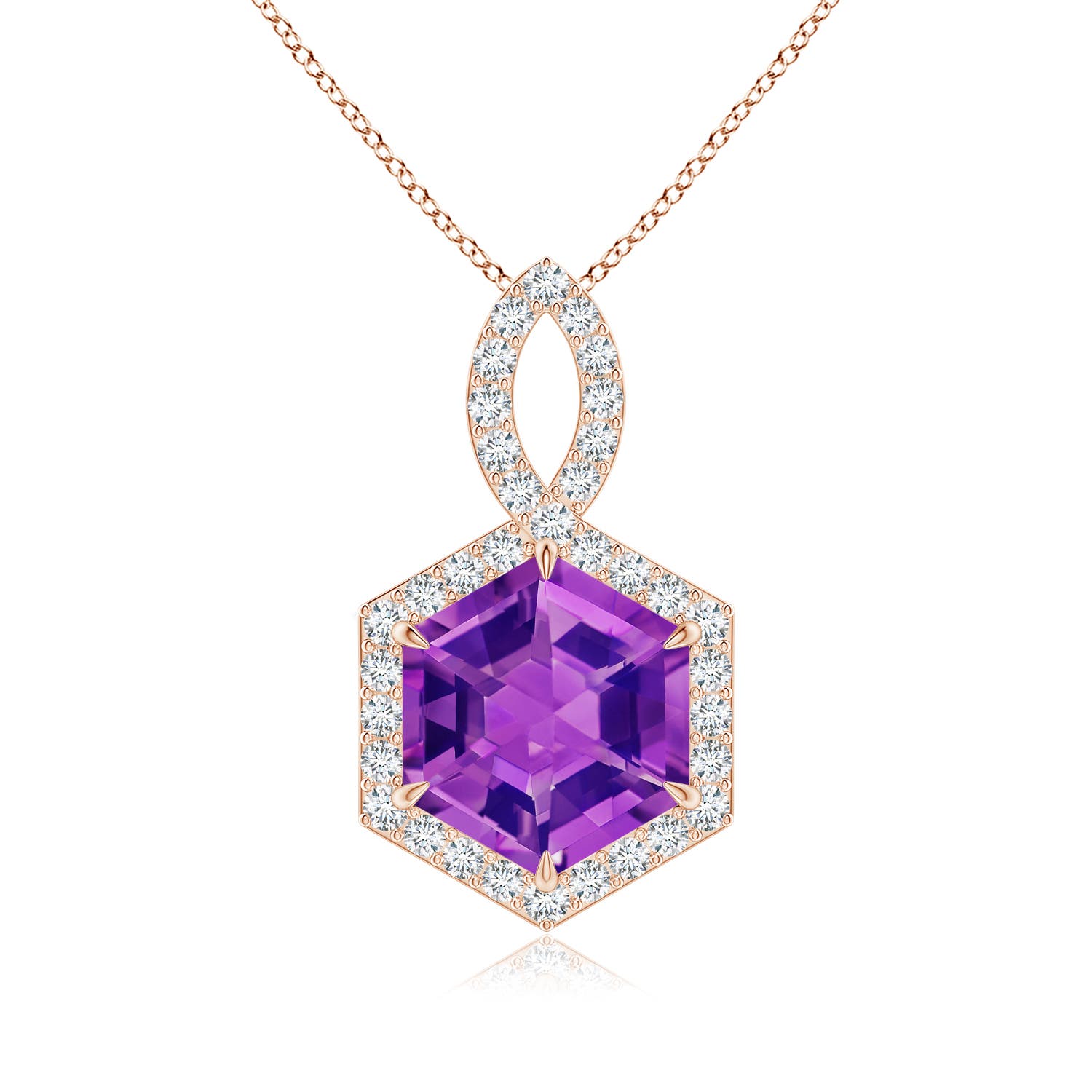 AAAA - Amethyst / 2.25 CT / 14 KT Rose Gold