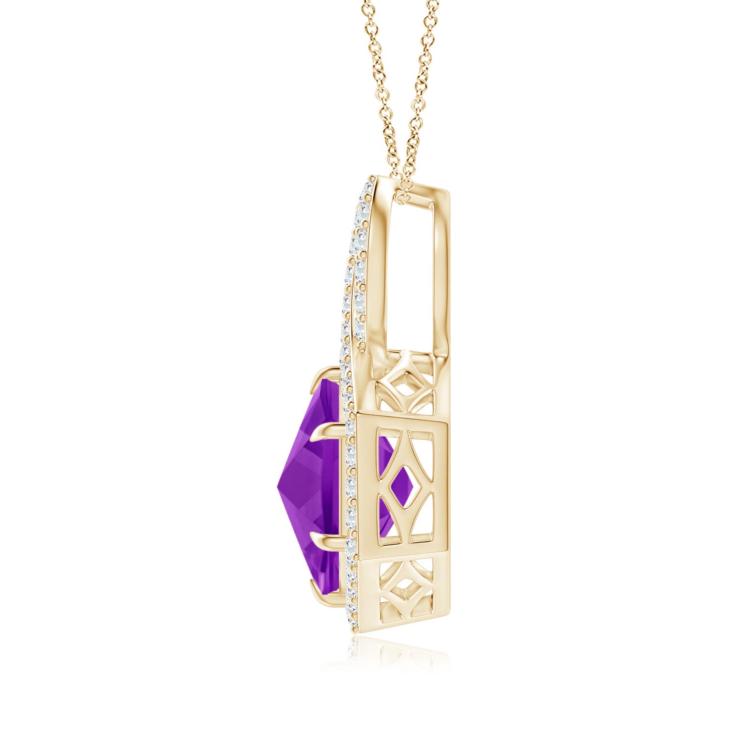 AAAA - Amethyst / 2.25 CT / 14 KT Yellow Gold