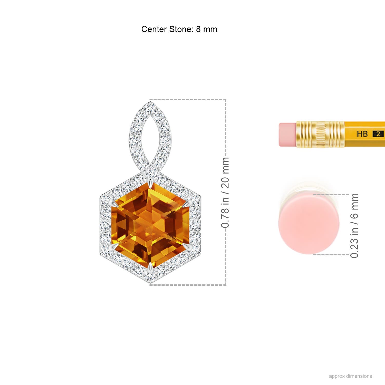 AAAA - Citrine / 2.25 CT / 14 KT White Gold