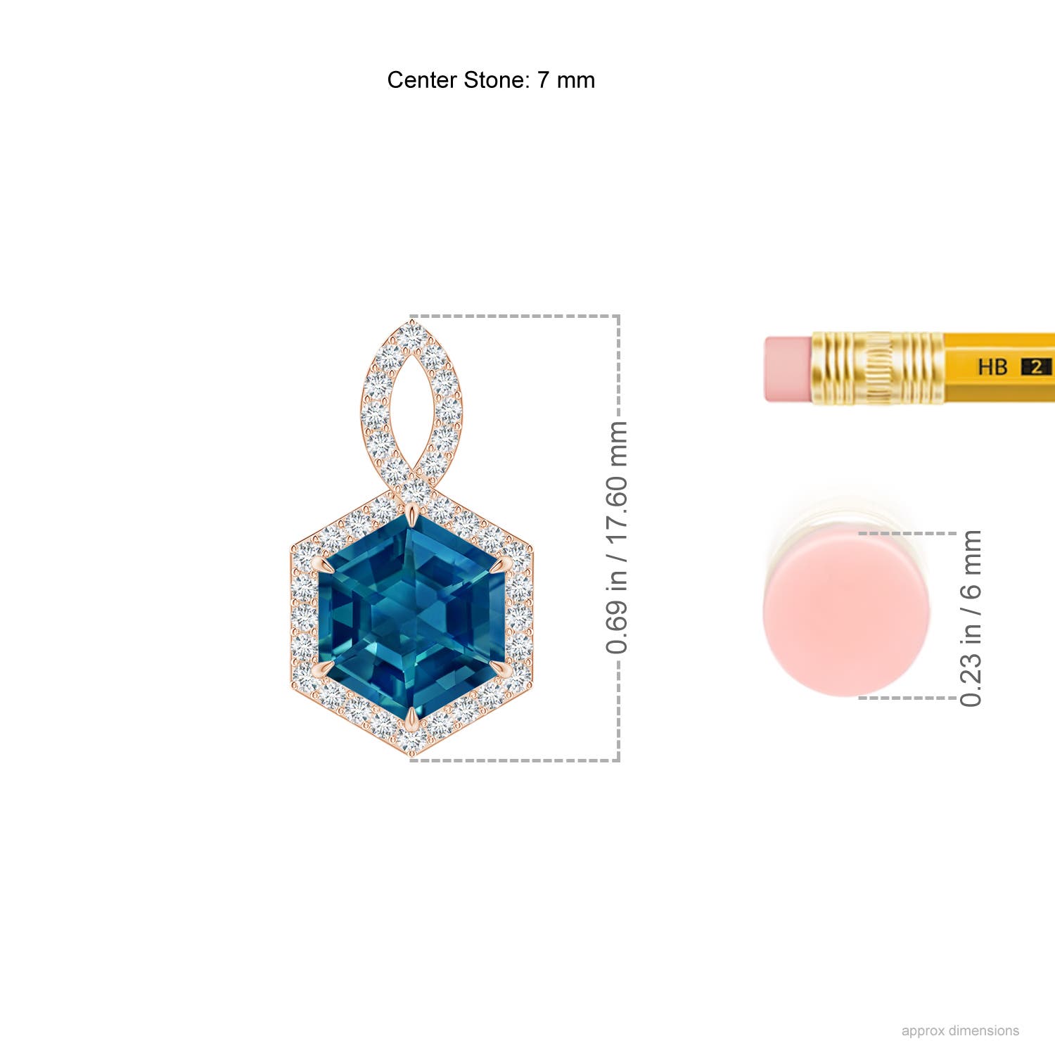 AAAA - London Blue Topaz / 1.98 CT / 14 KT Rose Gold