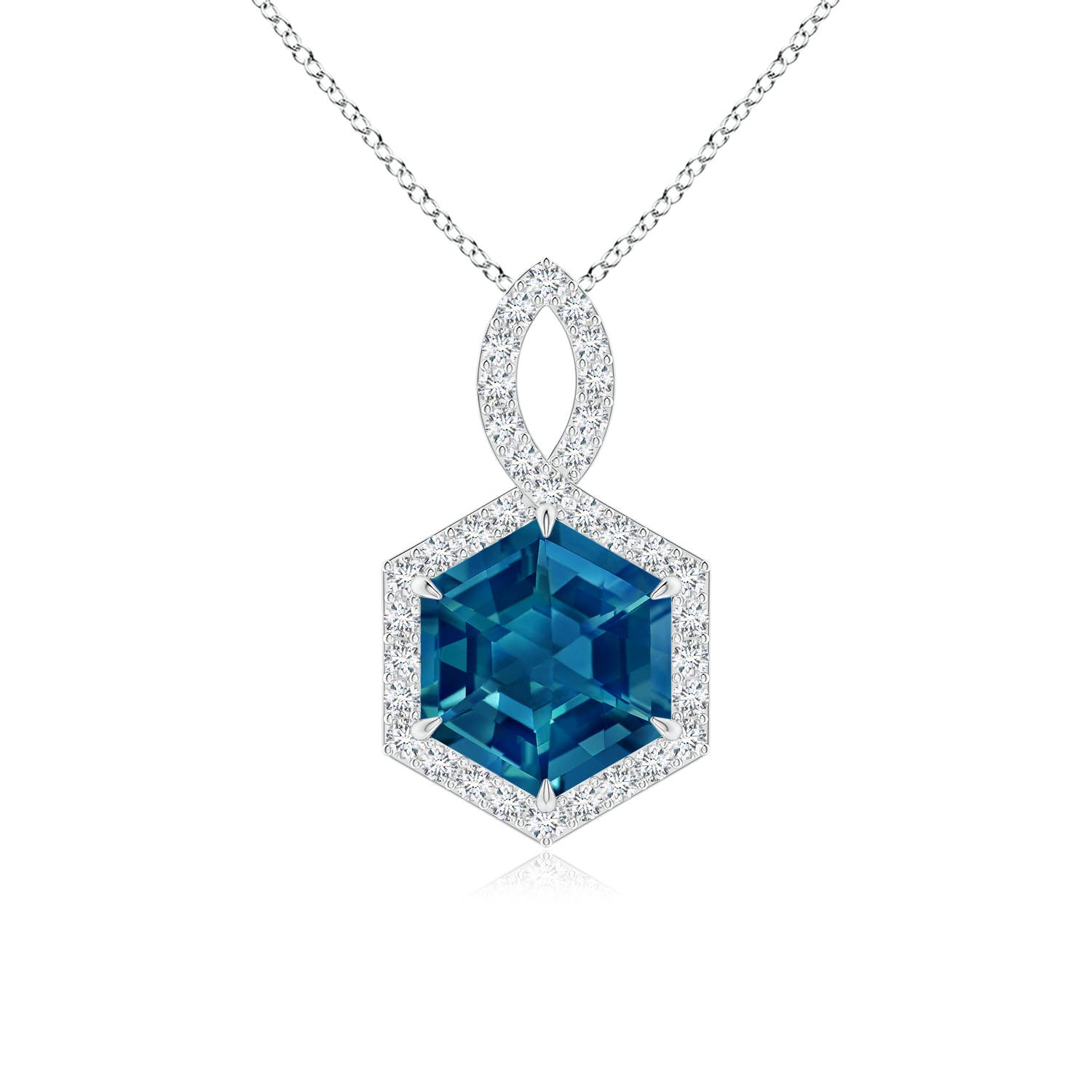 AAAA - London Blue Topaz / 1.98 CT / 14 KT White Gold