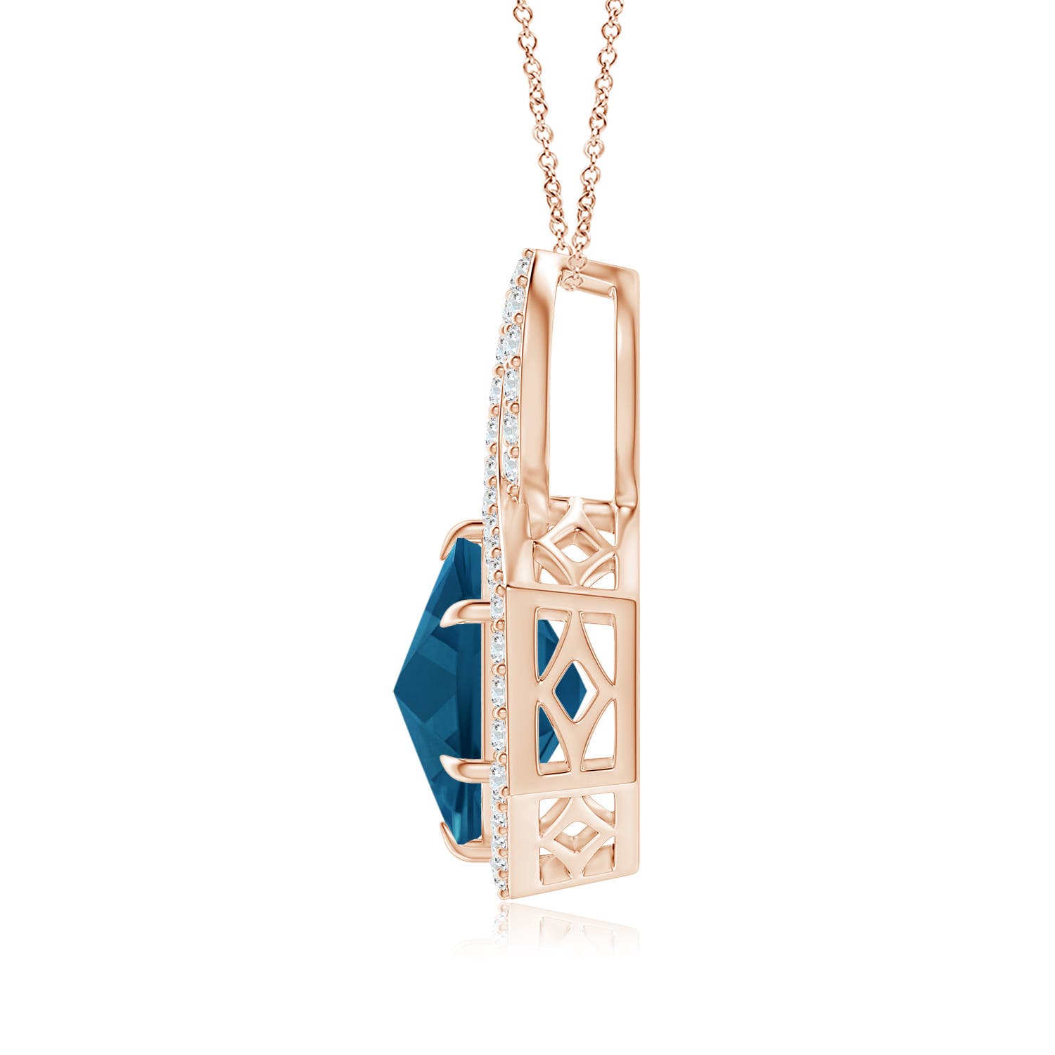 AAAA - London Blue Topaz / 2.65 CT / 14 KT Rose Gold