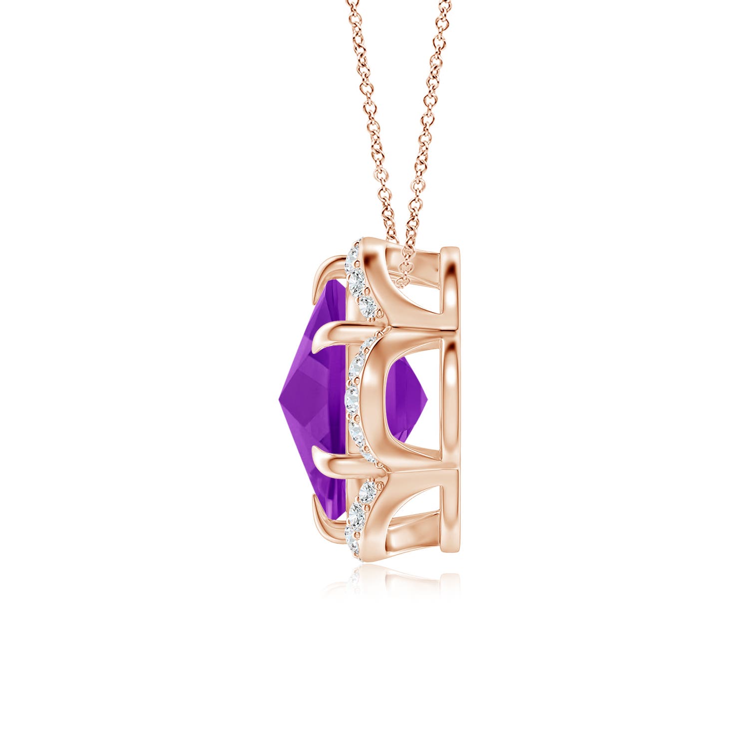 AAAA - Amethyst / 1.62 CT / 14 KT Rose Gold