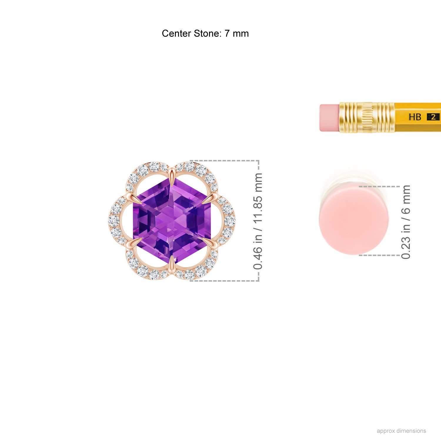 AAAA - Amethyst / 1.62 CT / 14 KT Rose Gold