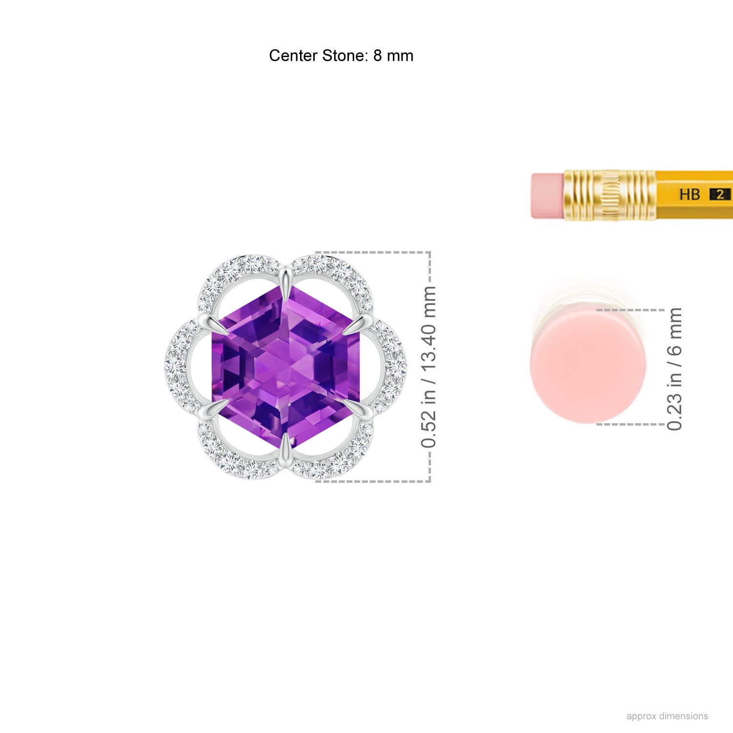 AAAA - Amethyst / 2.17 CT / 14 KT White Gold