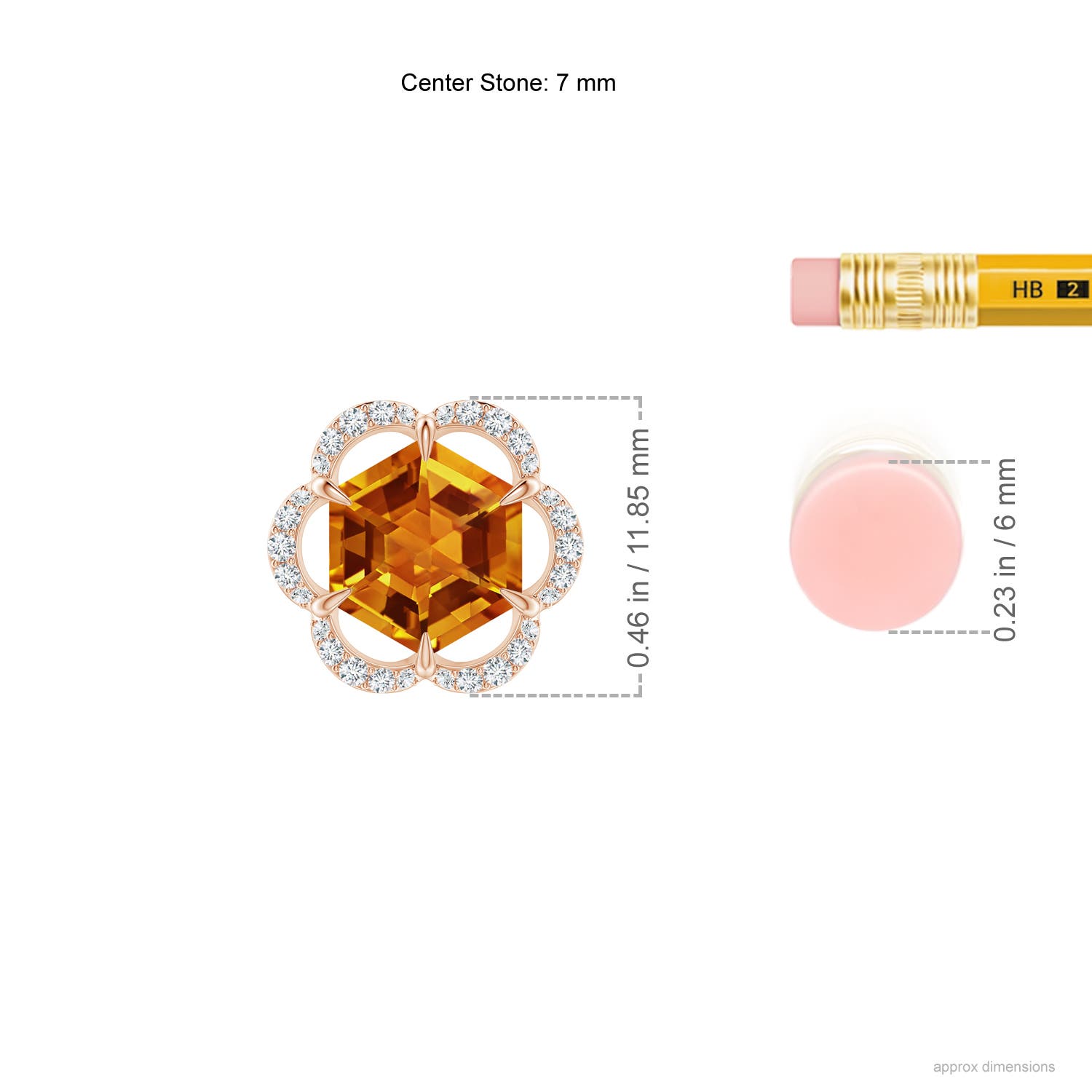 AAAA - Citrine / 1.62 CT / 14 KT Rose Gold