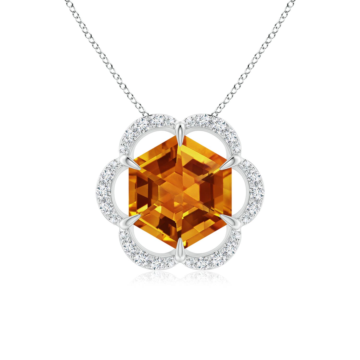 AAAA - Citrine / 1.62 CT / 14 KT White Gold