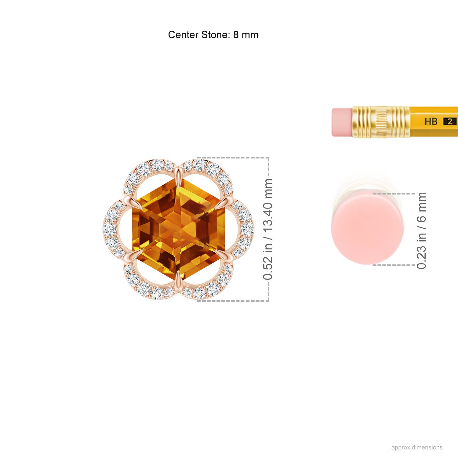 AAAA - Citrine / 2.17 CT / 14 KT Rose Gold