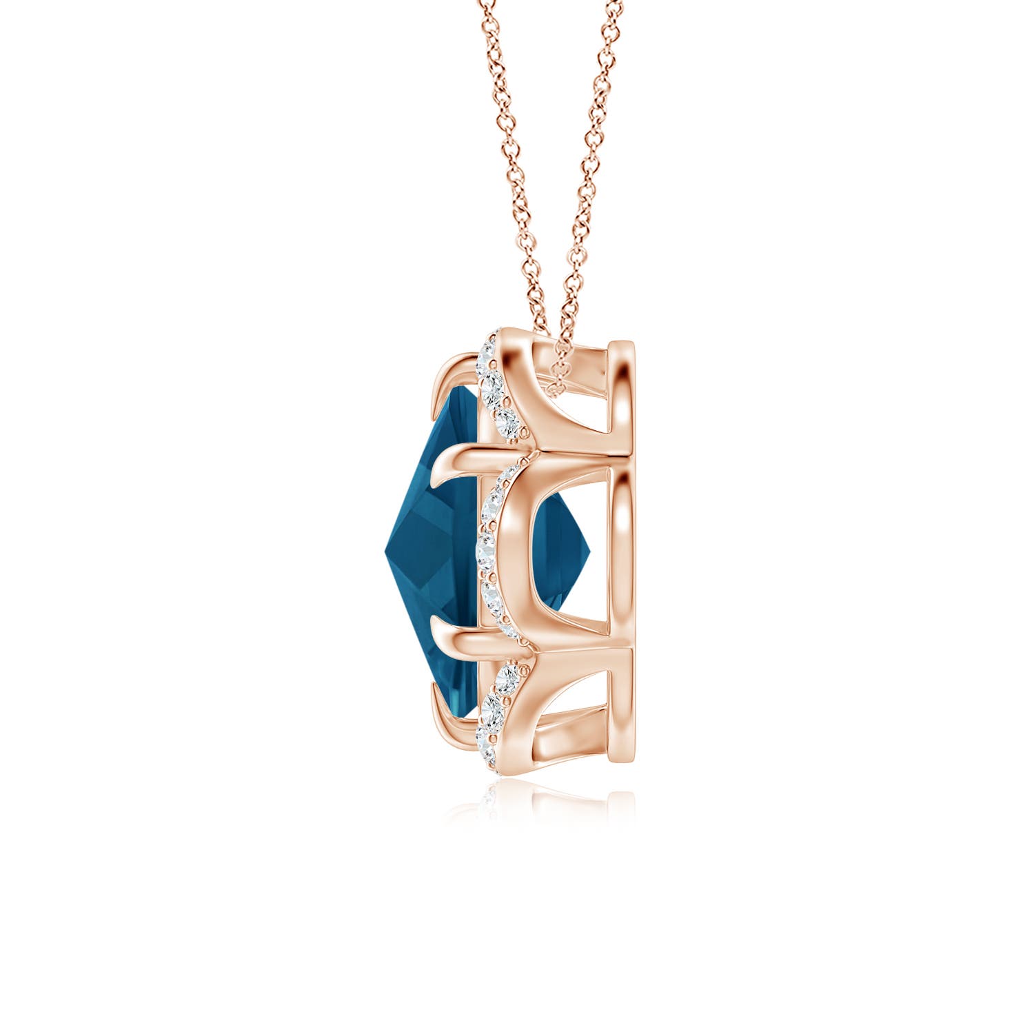 AAAA - London Blue Topaz / 1.92 CT / 14 KT Rose Gold