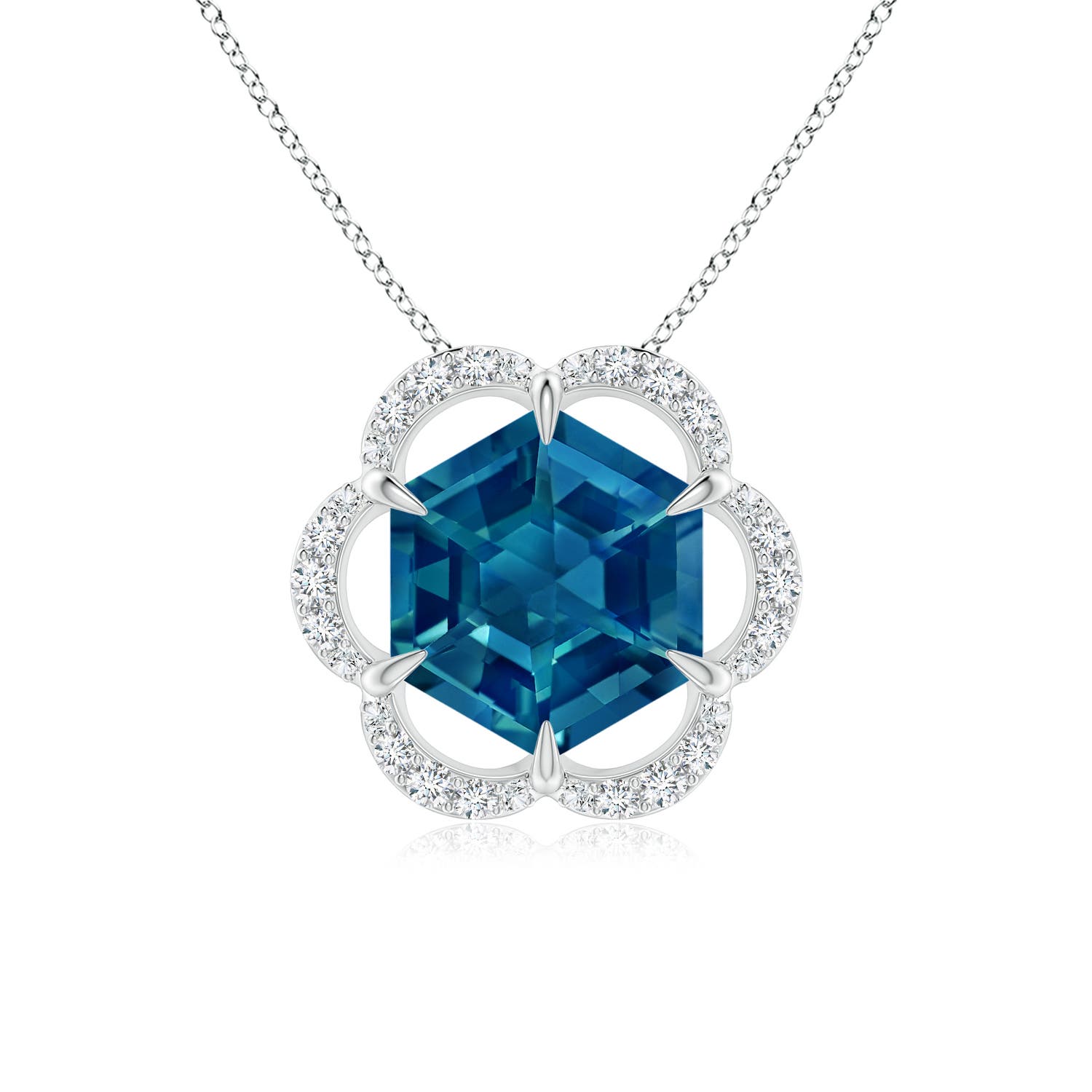 AAAA - London Blue Topaz / 1.92 CT / 14 KT White Gold