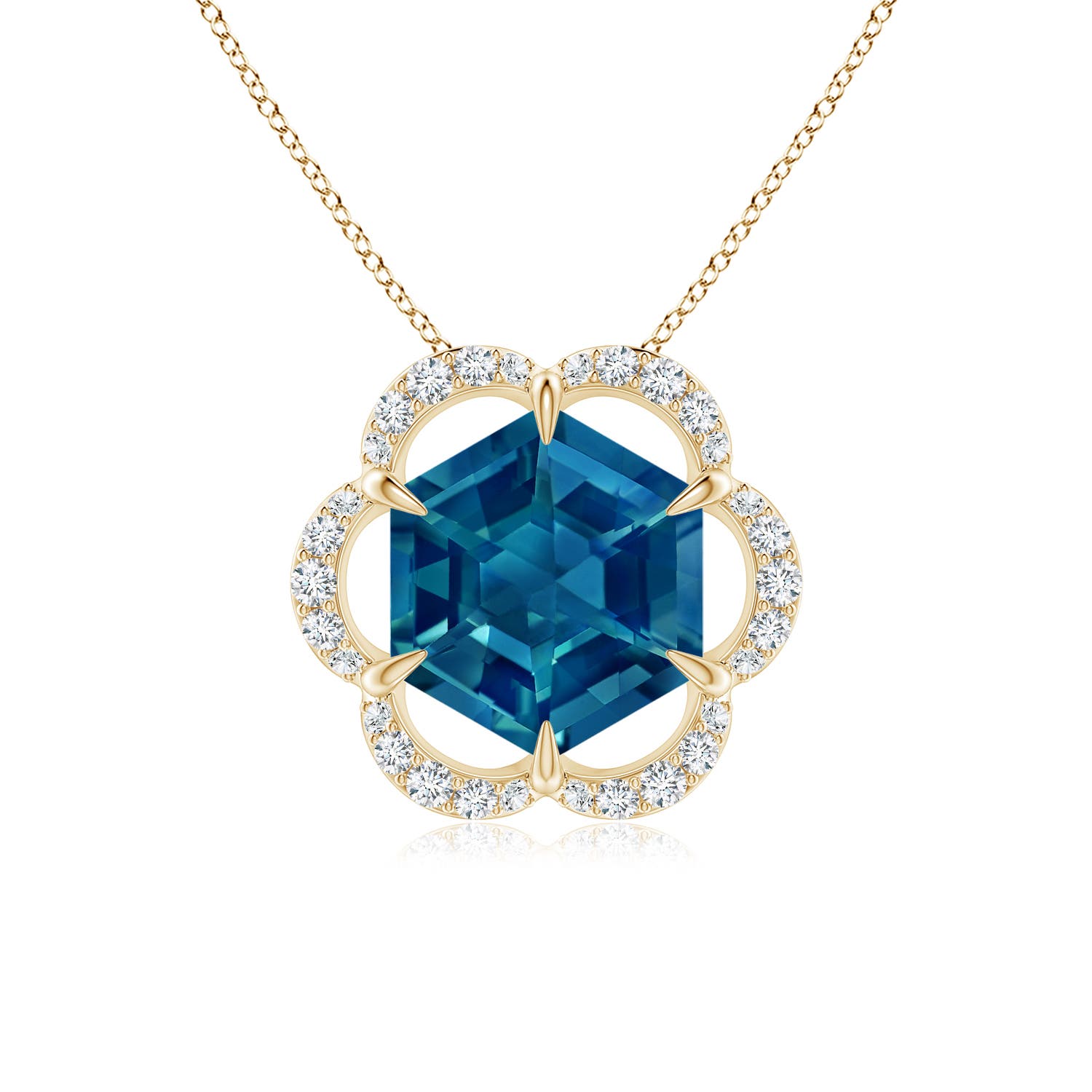 AAAA - London Blue Topaz / 1.92 CT / 14 KT Yellow Gold