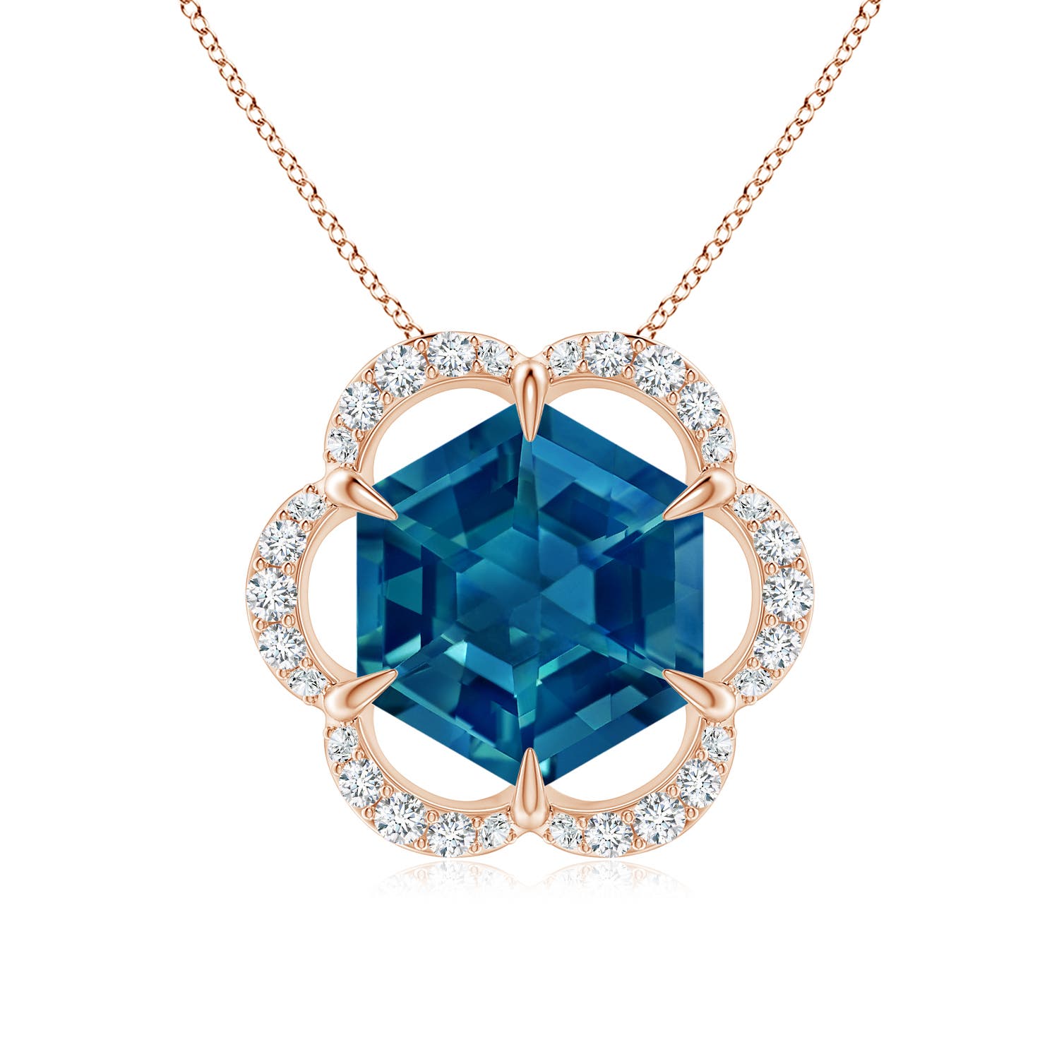 AAAA - London Blue Topaz / 2.57 CT / 14 KT Rose Gold