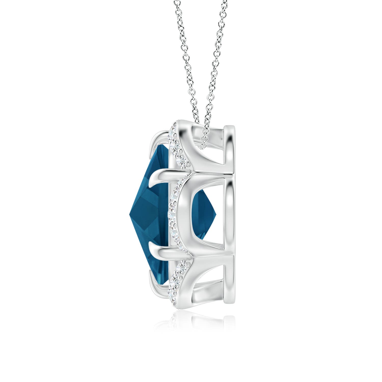 AAAA - London Blue Topaz / 2.57 CT / 14 KT White Gold