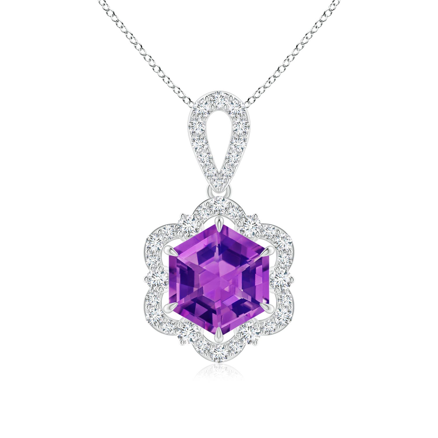 AAAA - Amethyst / 1.76 CT / 14 KT White Gold