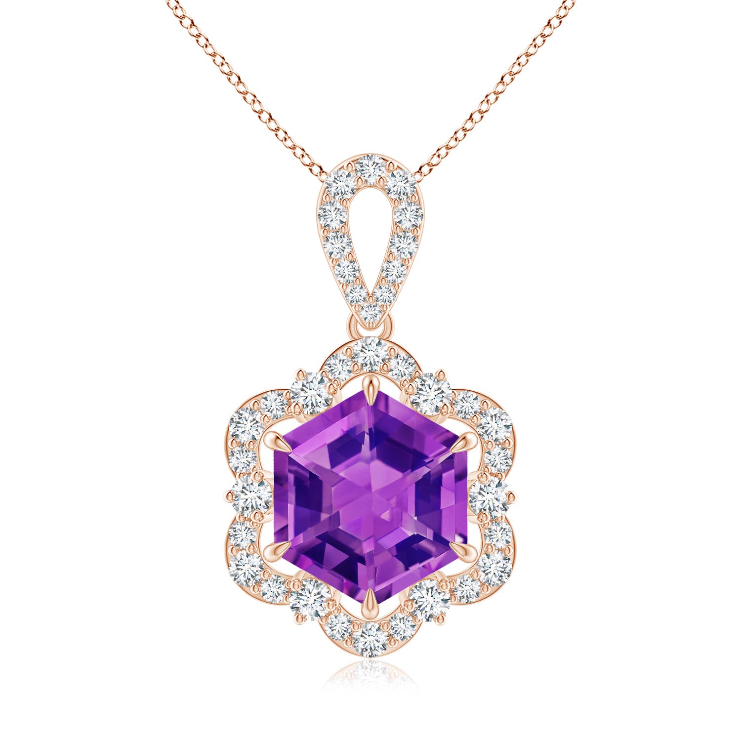 AAAA - Amethyst / 2.37 CT / 14 KT Rose Gold