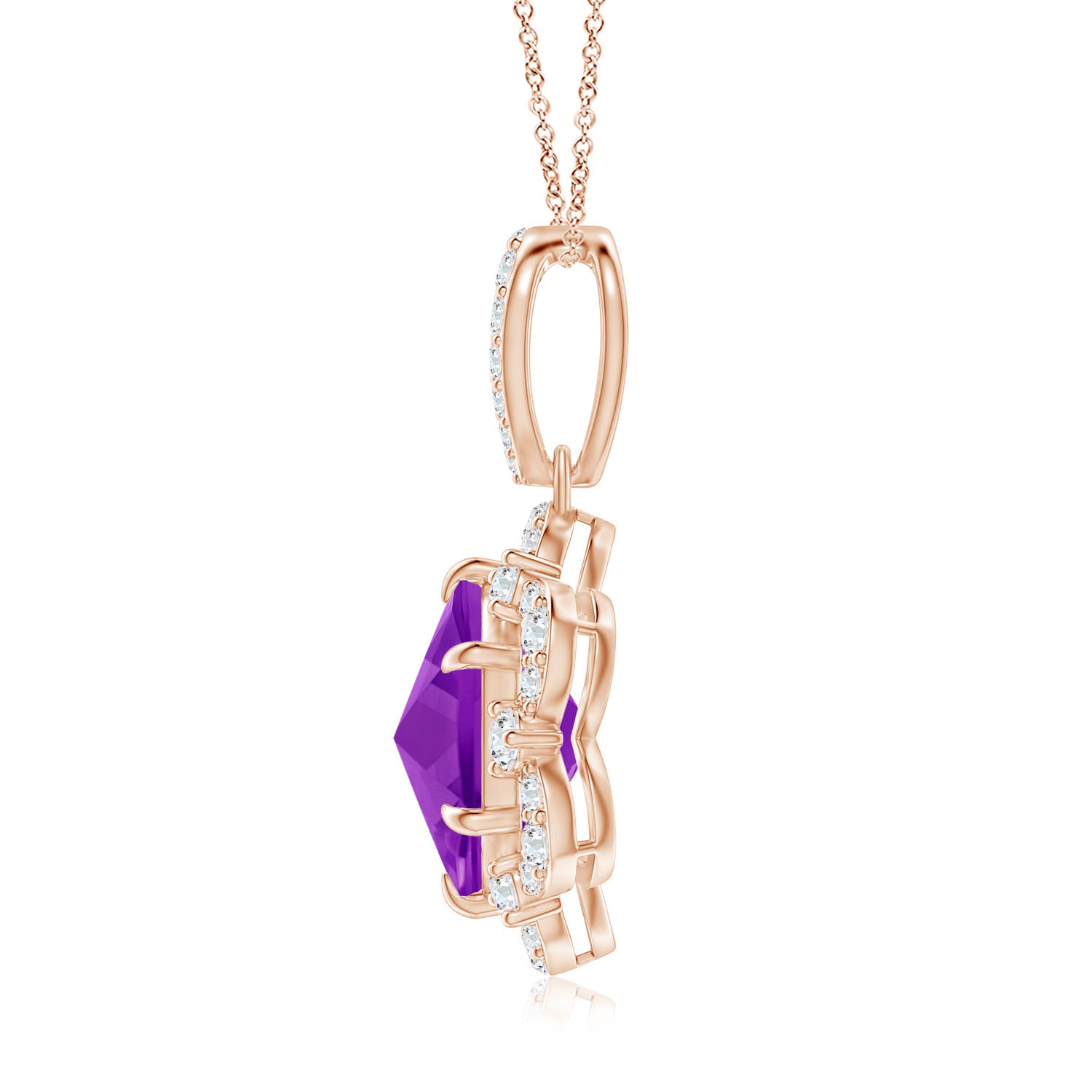 AAAA - Amethyst / 2.37 CT / 14 KT Rose Gold