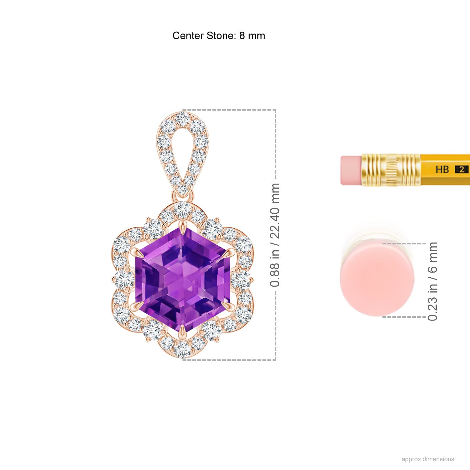 AAAA - Amethyst / 2.37 CT / 14 KT Rose Gold