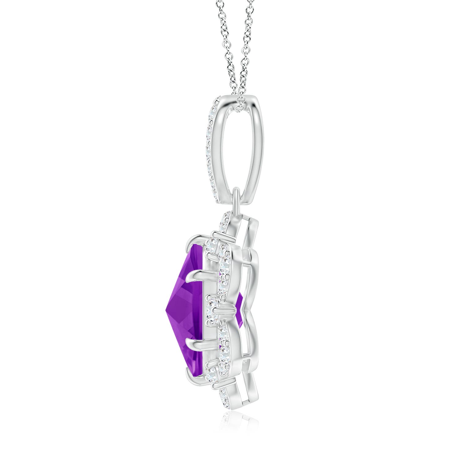 AAAA - Amethyst / 2.37 CT / 14 KT White Gold