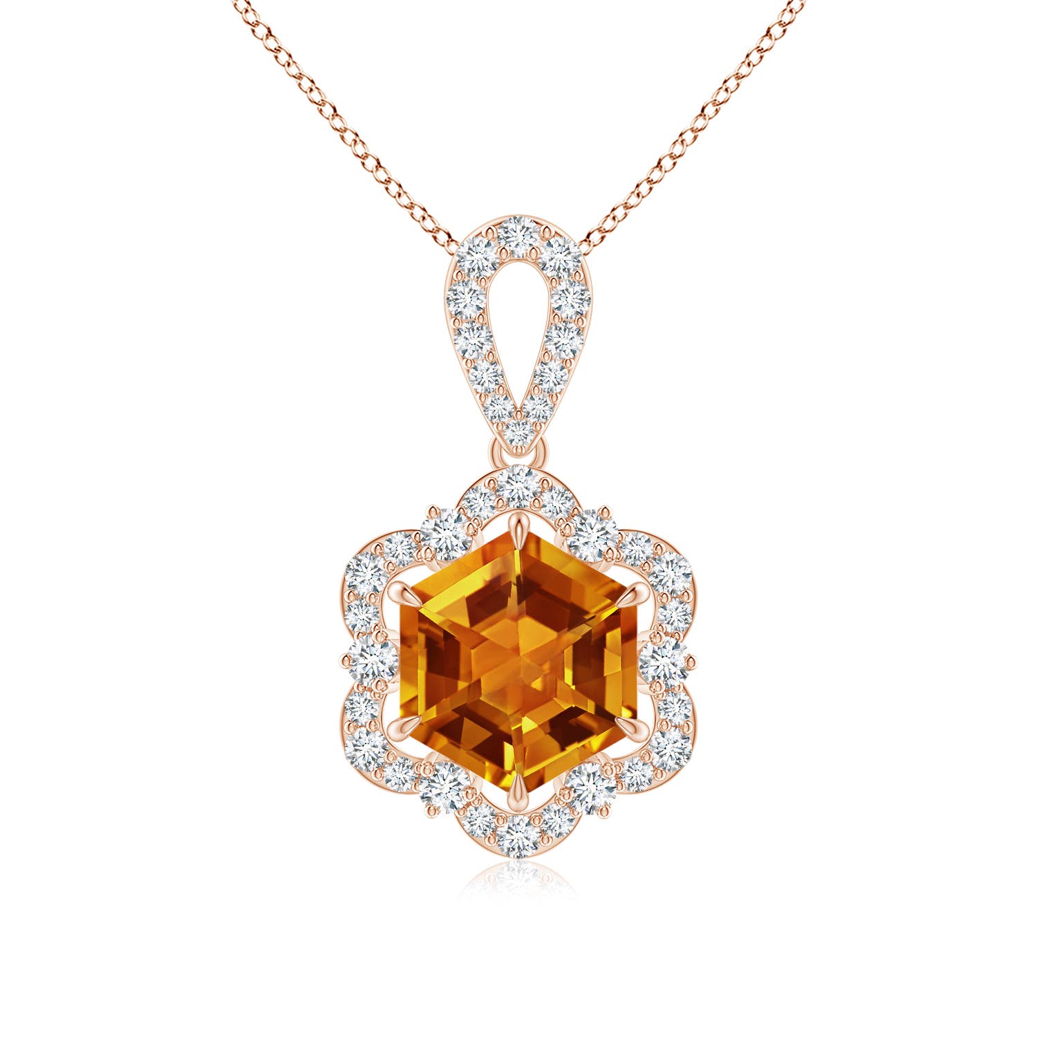 AAAA - Citrine / 1.76 CT / 14 KT Rose Gold