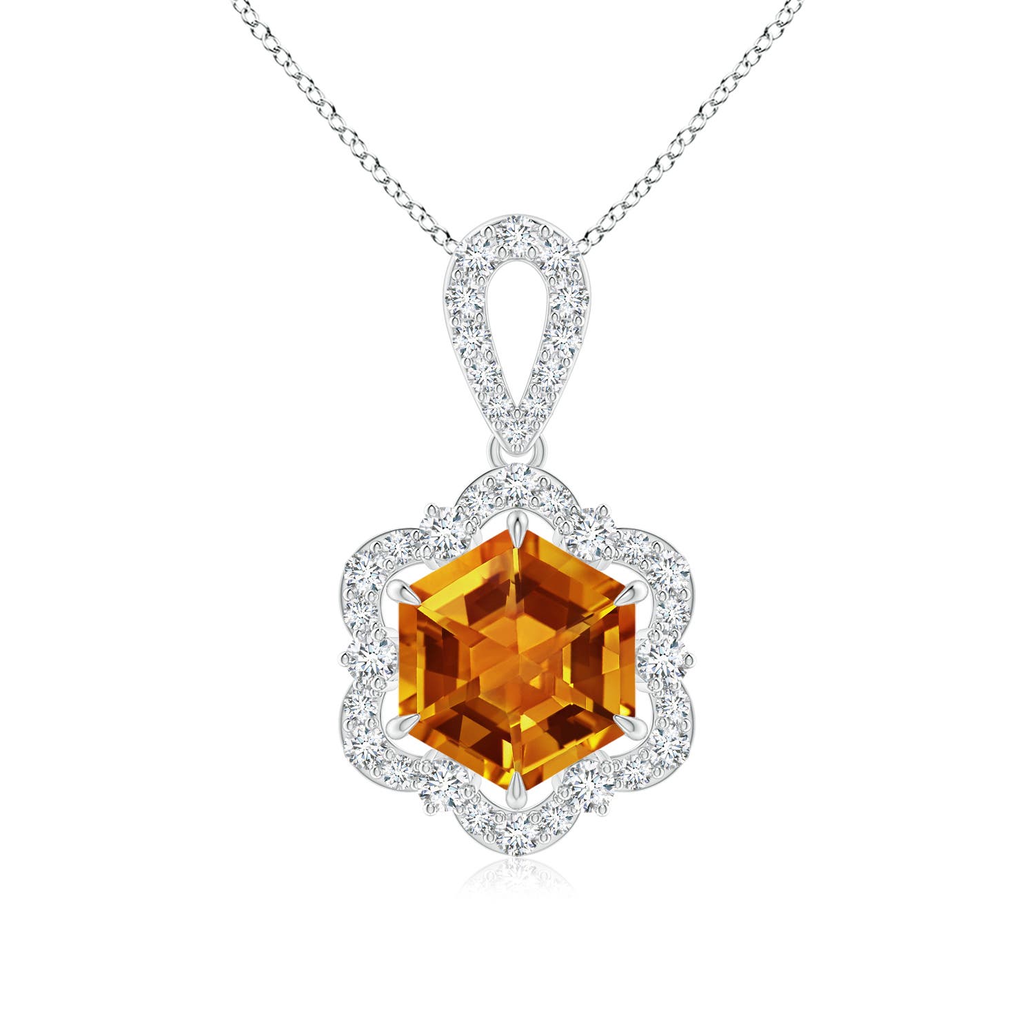 AAAA - Citrine / 1.76 CT / 14 KT White Gold