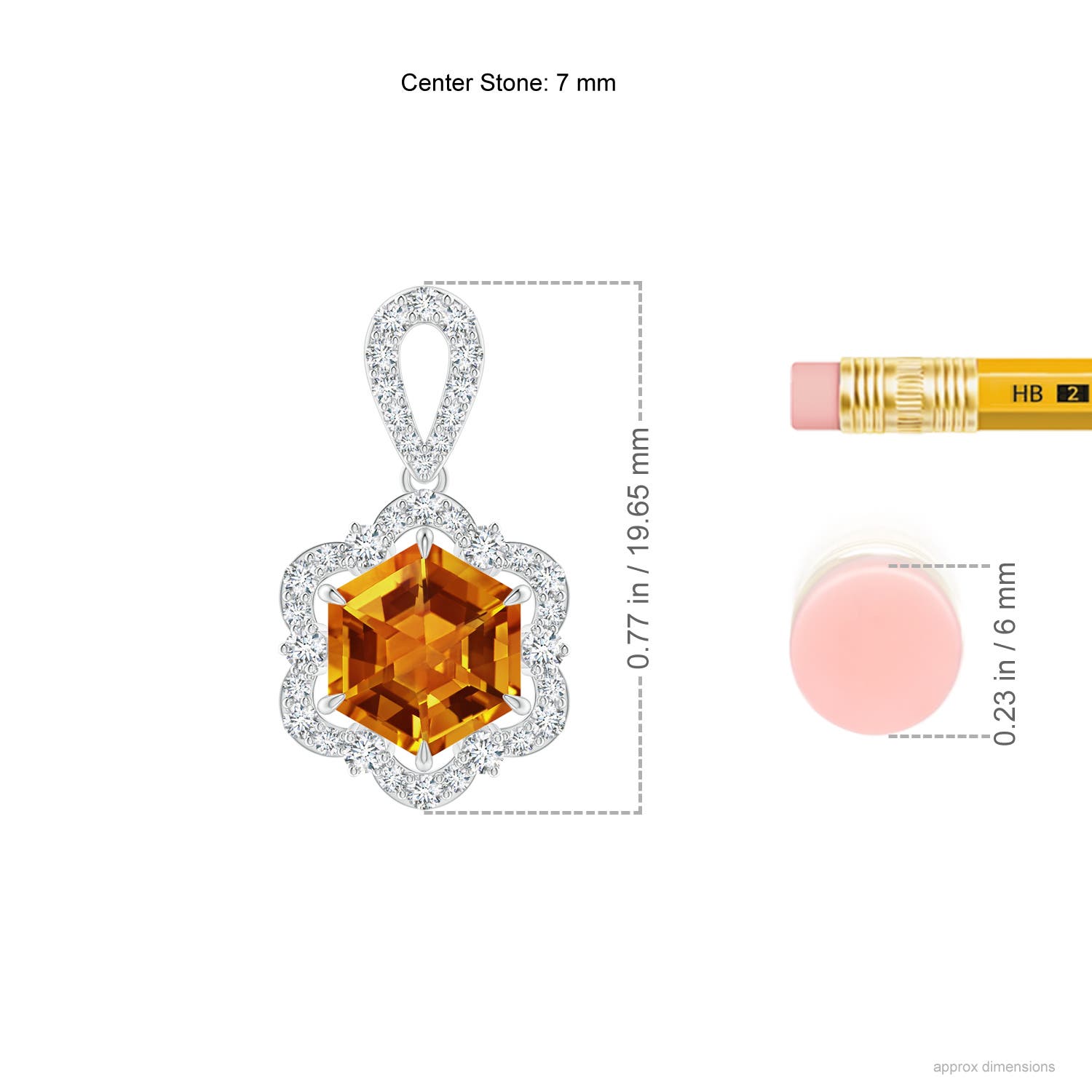 AAAA - Citrine / 1.76 CT / 14 KT White Gold