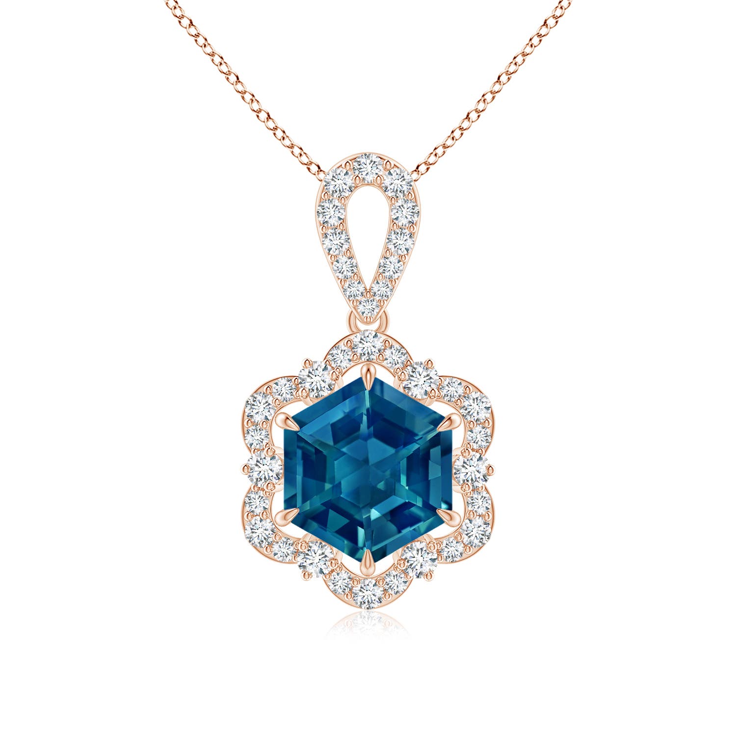 AAAA - London Blue Topaz / 2.06 CT / 14 KT Rose Gold