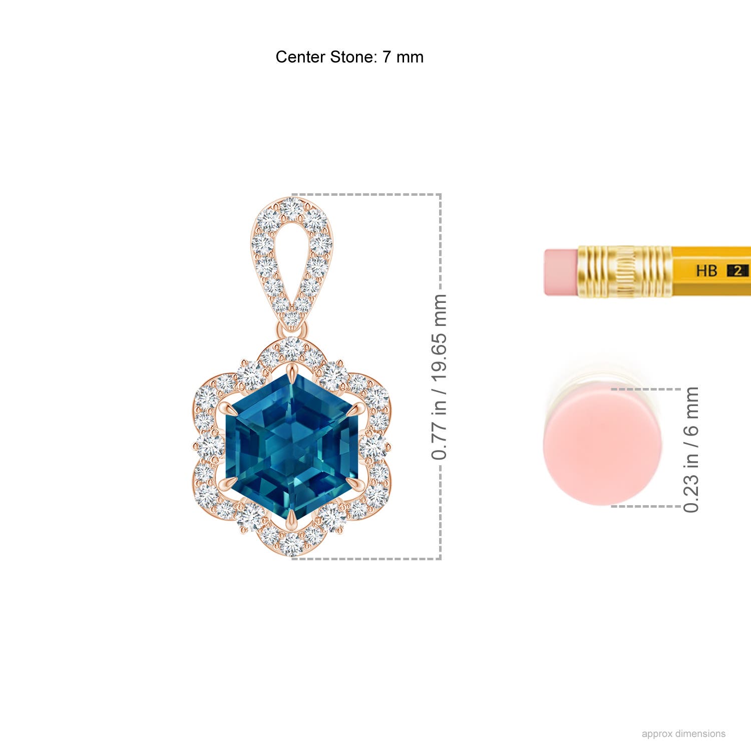 AAAA - London Blue Topaz / 2.06 CT / 14 KT Rose Gold