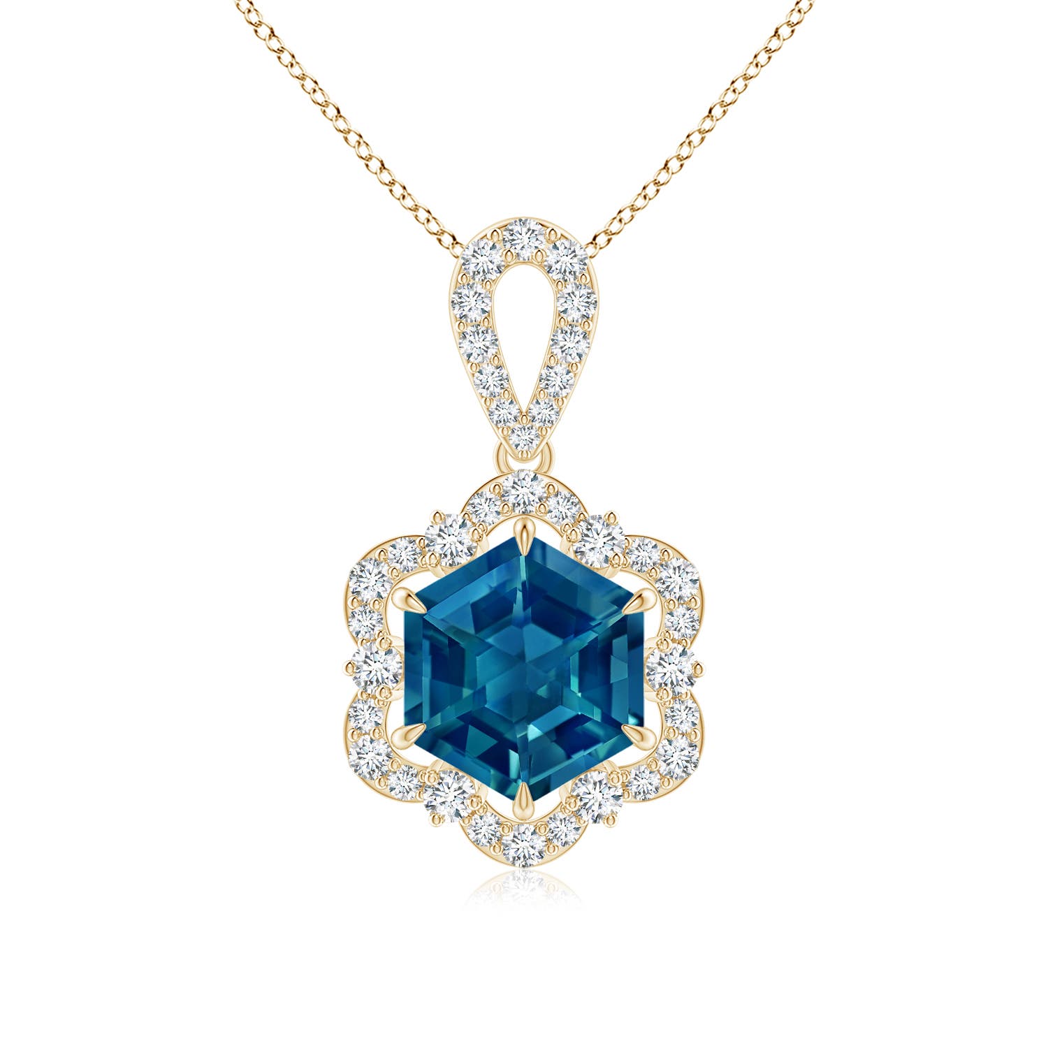 AAAA - London Blue Topaz / 2.06 CT / 14 KT Yellow Gold