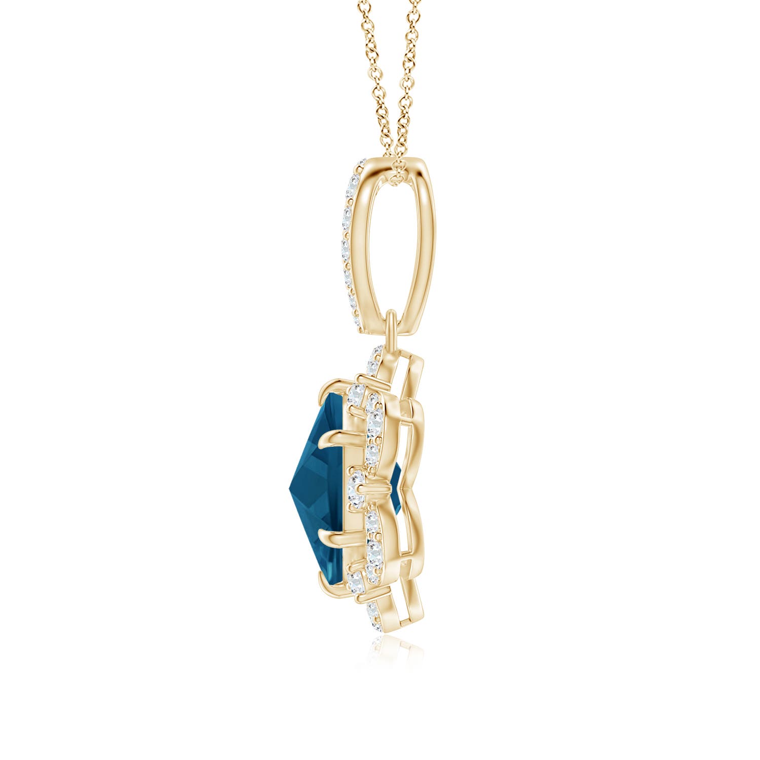 AAAA - London Blue Topaz / 2.06 CT / 14 KT Yellow Gold