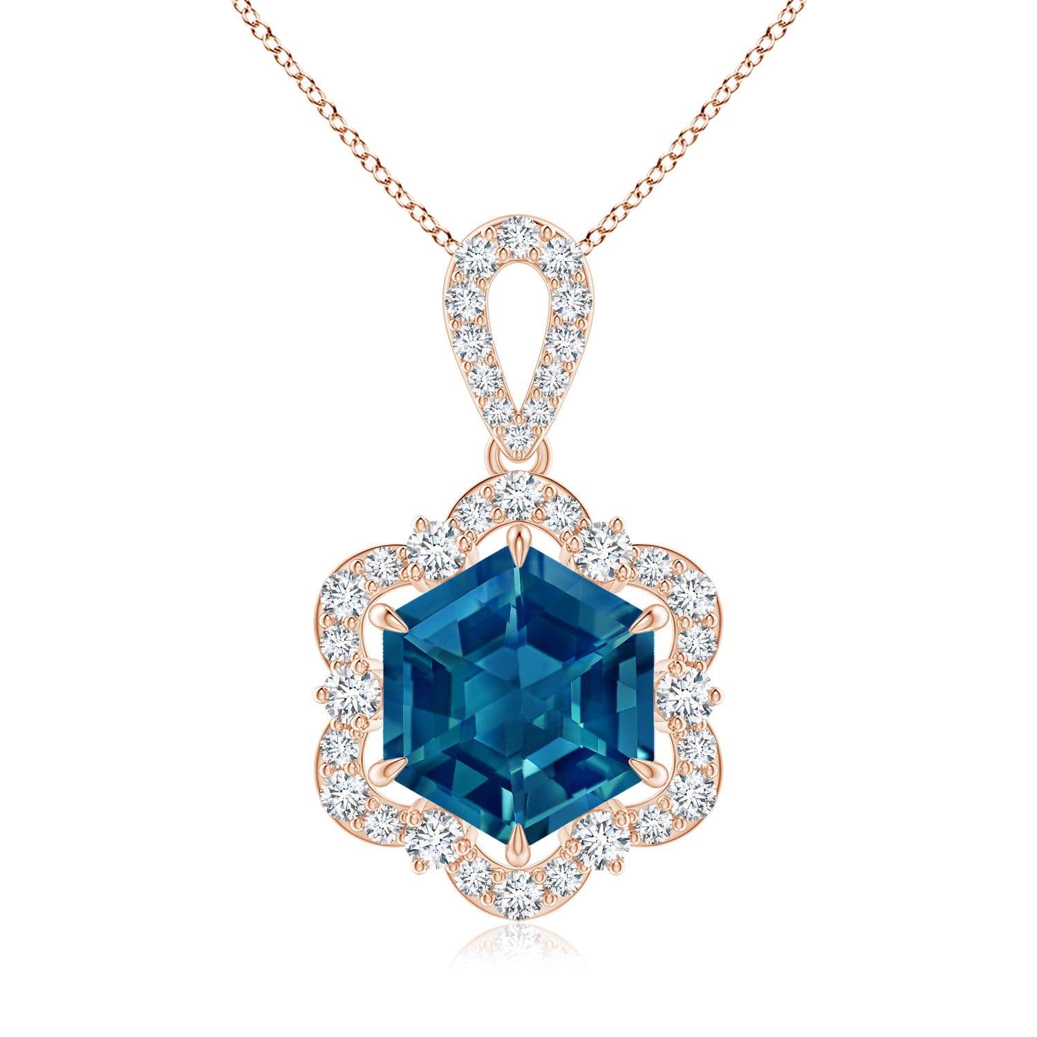 AAAA - London Blue Topaz / 2.77 CT / 14 KT Rose Gold