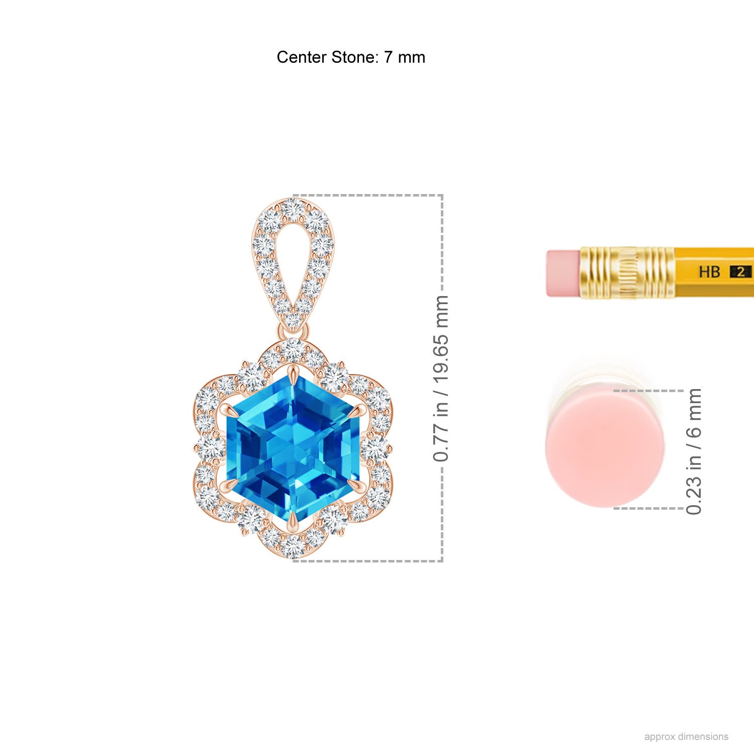 AAAA - Swiss Blue Topaz / 2.06 CT / 14 KT Rose Gold