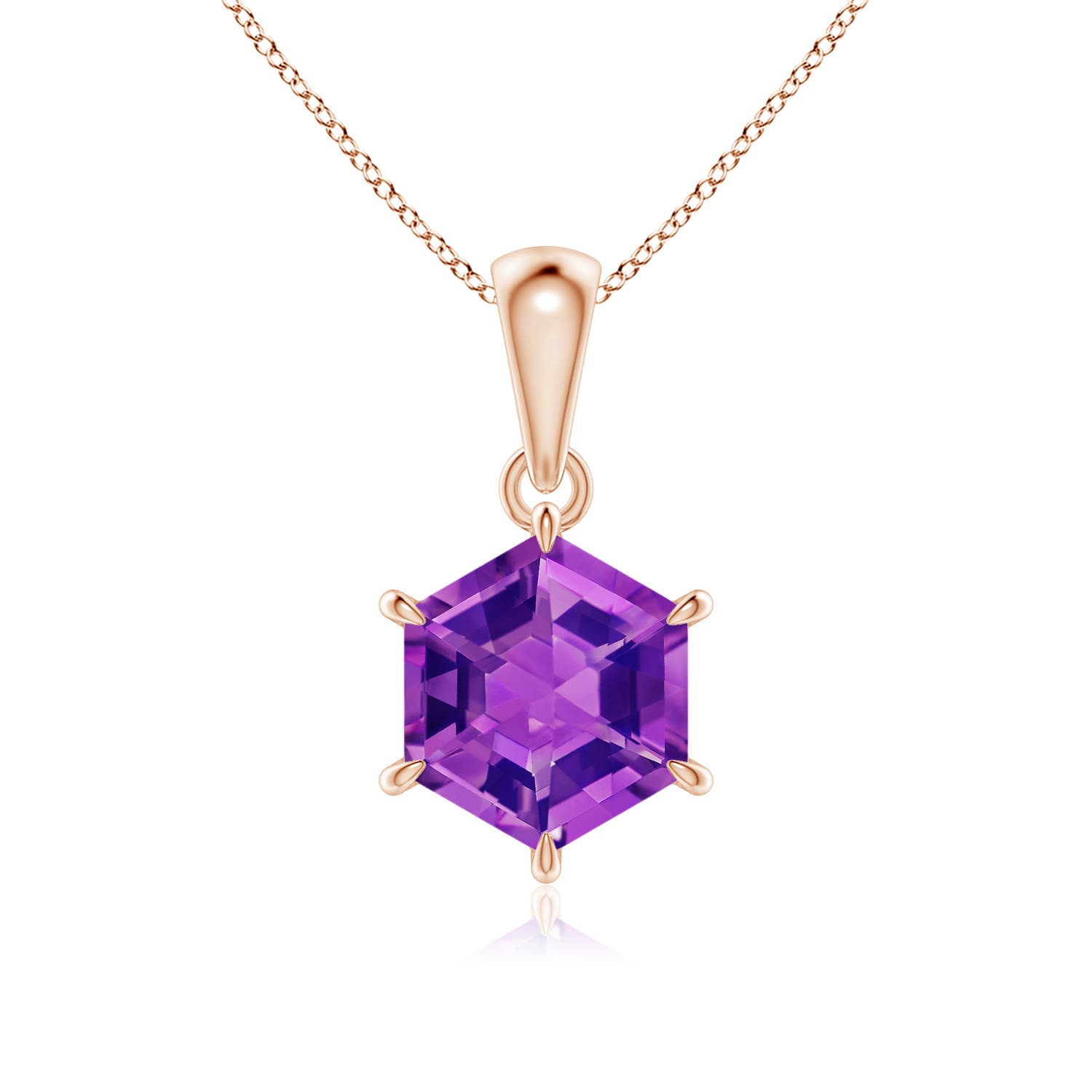 AAAA - Amethyst / 1.5 CT / 14 KT Rose Gold