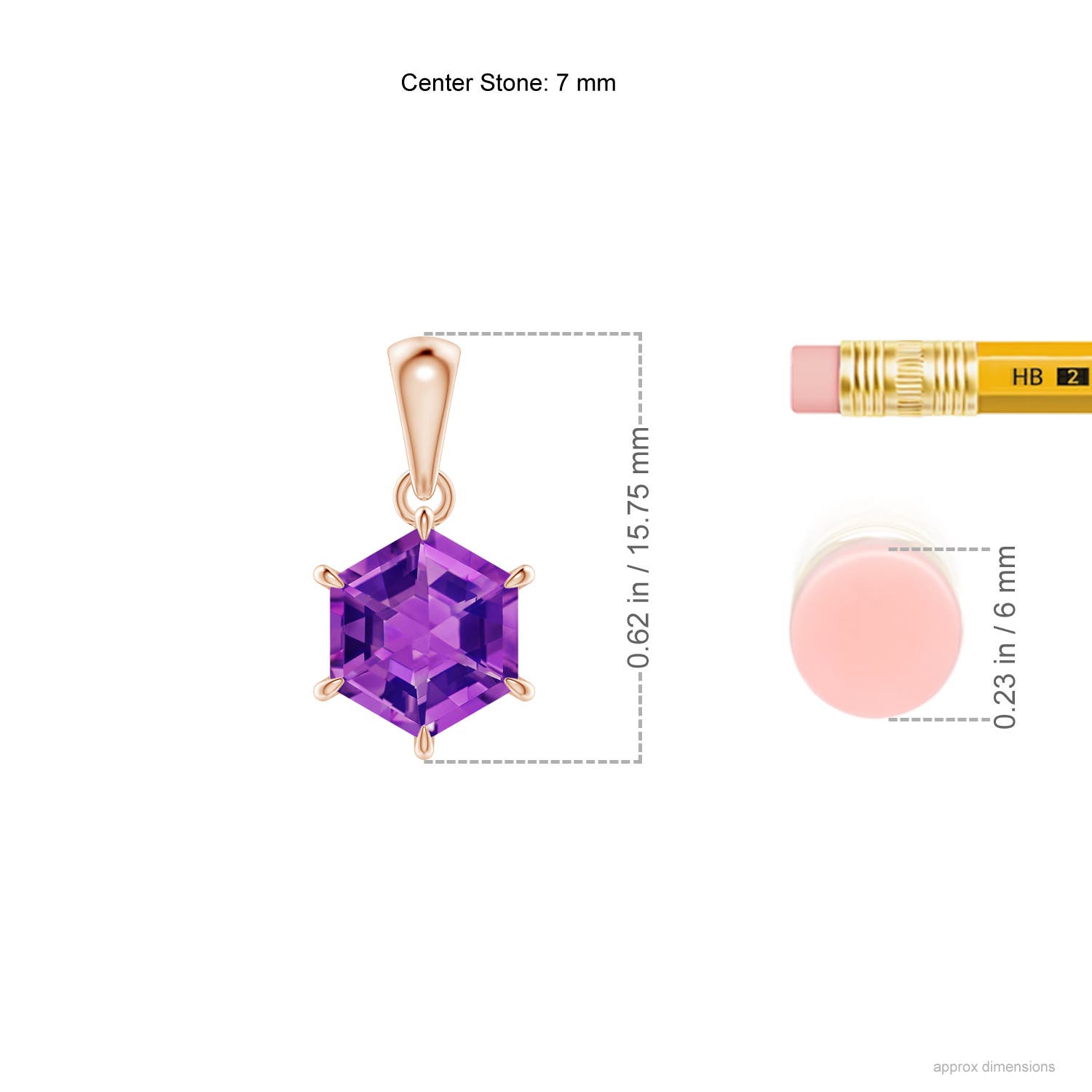 AAAA - Amethyst / 1.5 CT / 14 KT Rose Gold