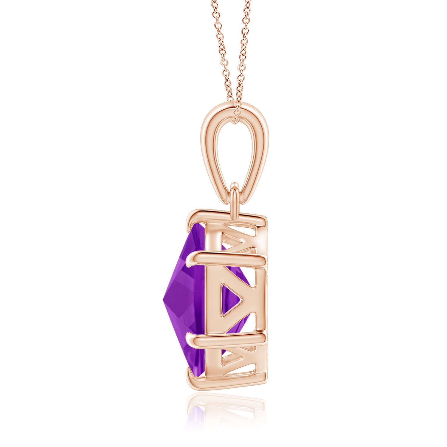 AAAA - Amethyst / 2 CT / 14 KT Rose Gold