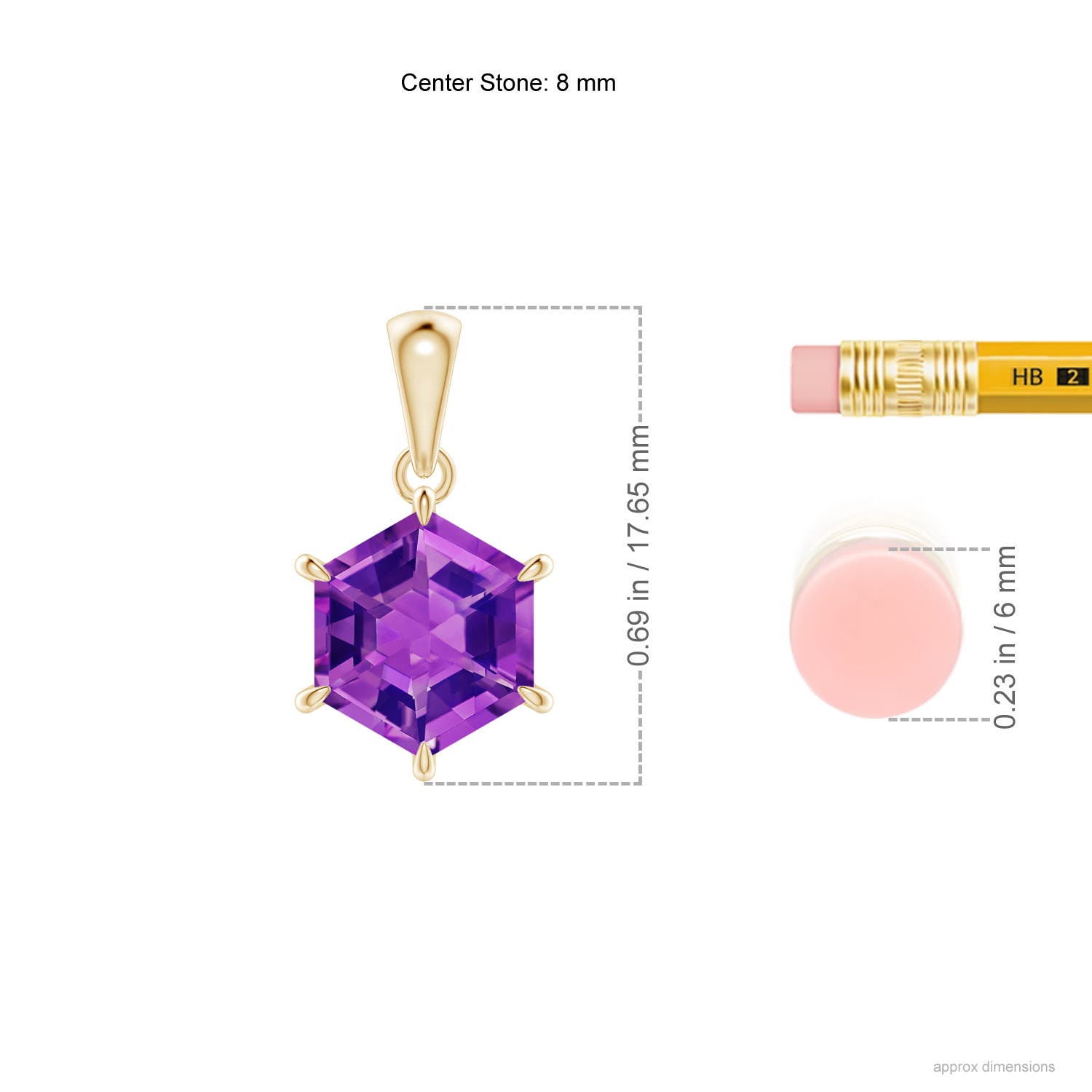 AAAA - Amethyst / 2 CT / 14 KT Yellow Gold