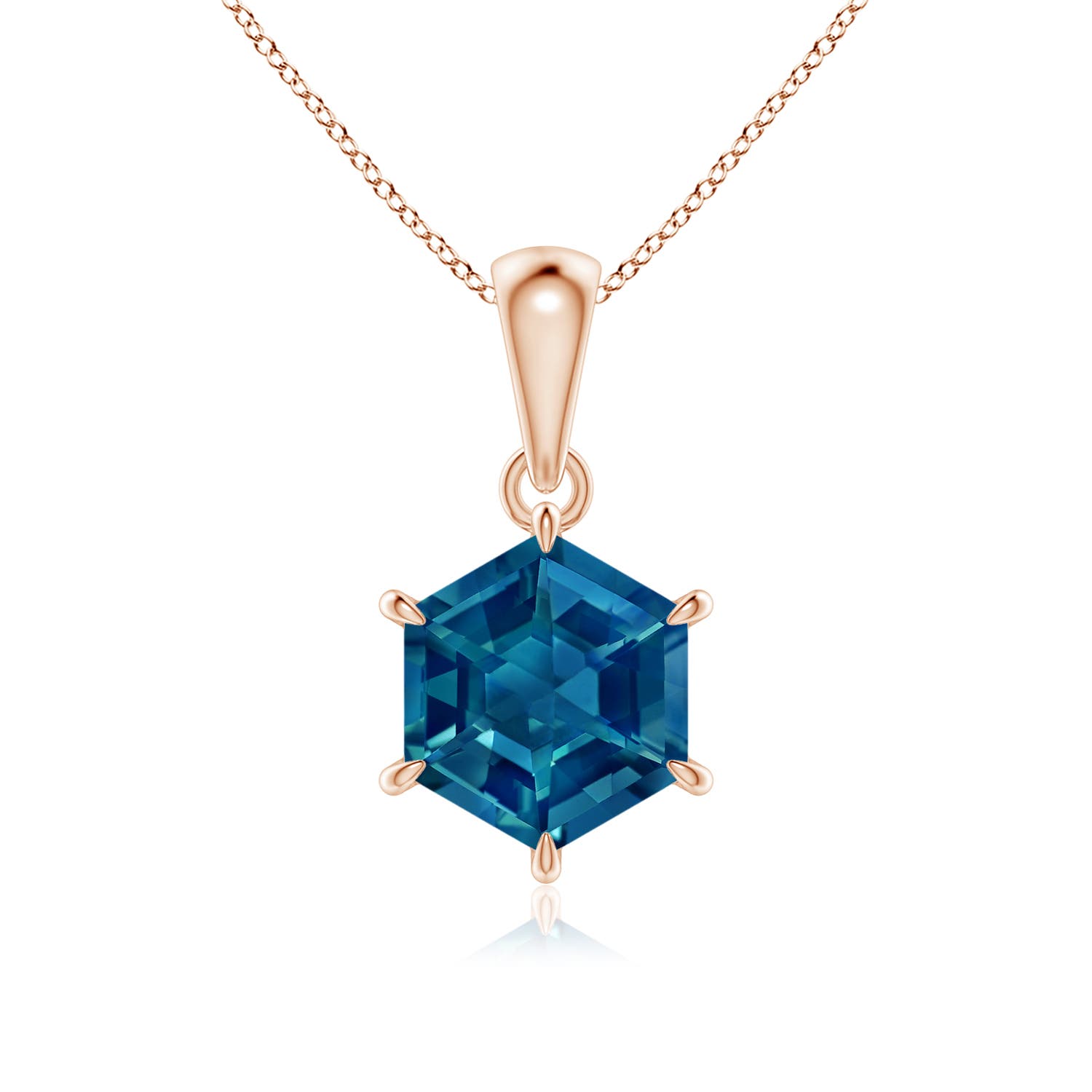 AAAA - London Blue Topaz / 1.8 CT / 14 KT Rose Gold